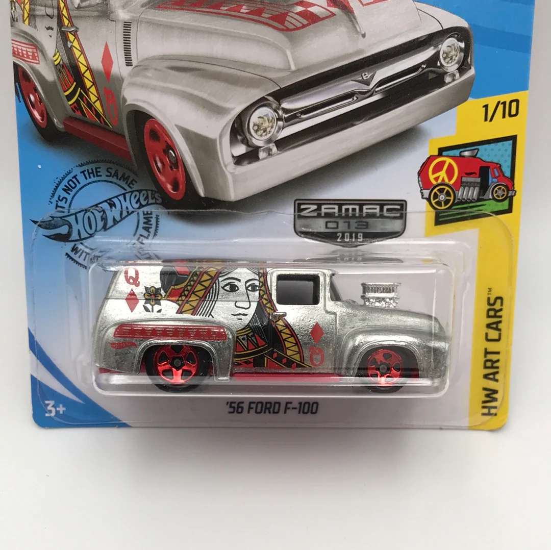 2019 hot wheels #187 56 Ford F-100 Zamac #13 bad card see last pic 150G - Image 2