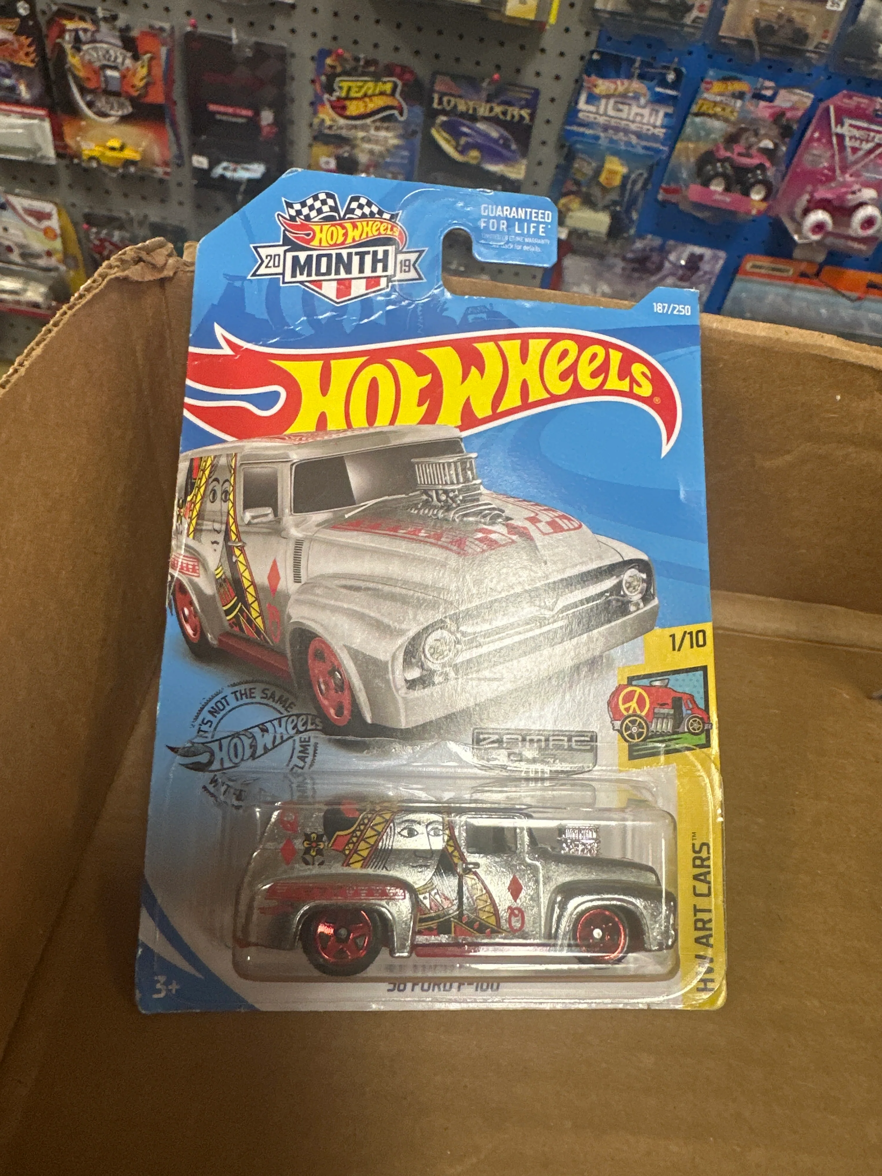 2019 hot wheels #187 56 Ford F-100 Zamac #13 bad card see last pic 150G - Image 6