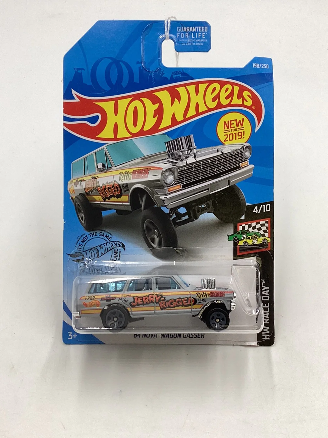 2019 Hot wheels #198 64 Nova Wagon Gasser grey 11D - Image 2