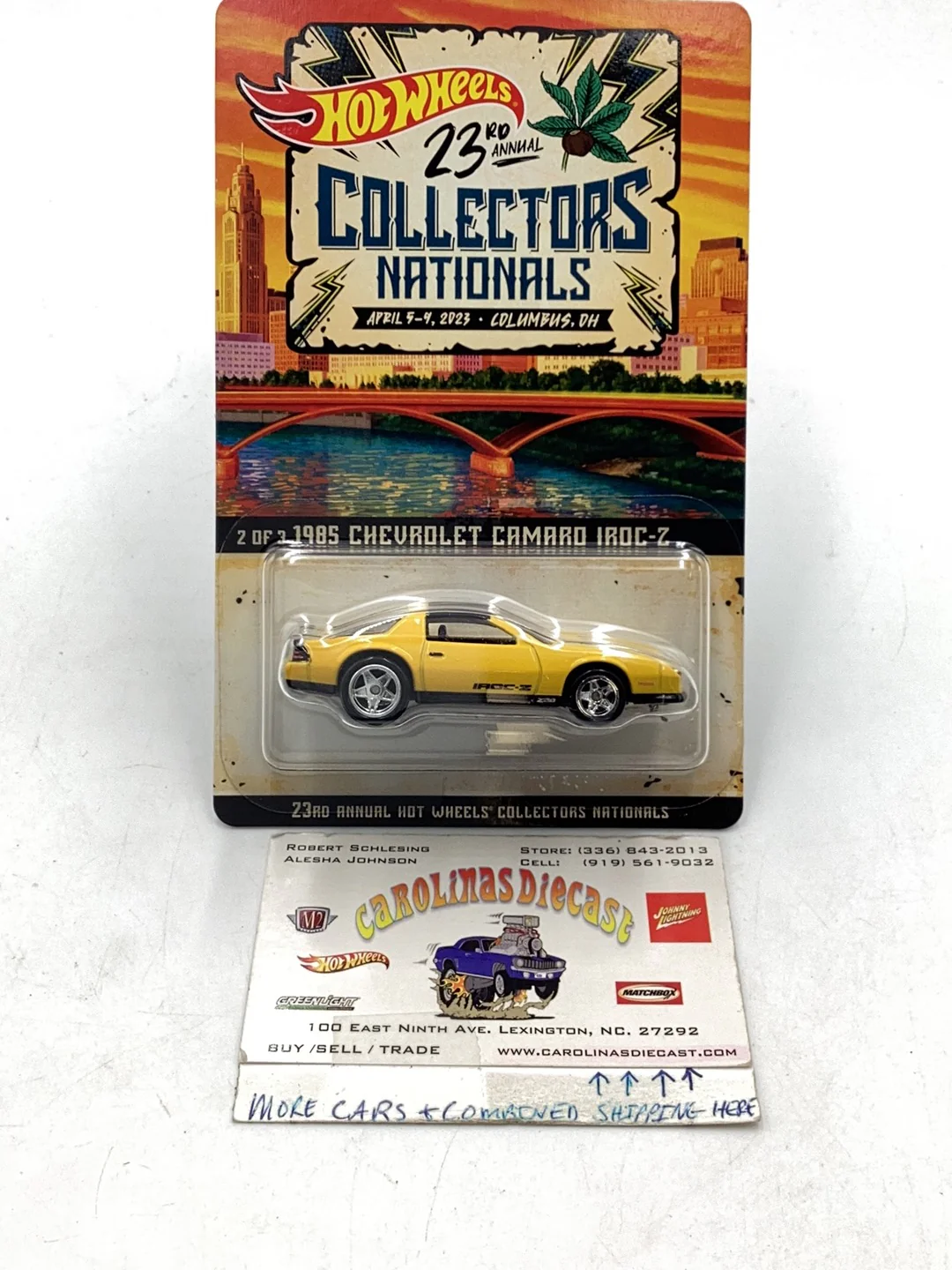 2023 hot wheels 23rd annual collectors nationals 1985 Chevrolet Camaro Iroc Z 3755/6200
