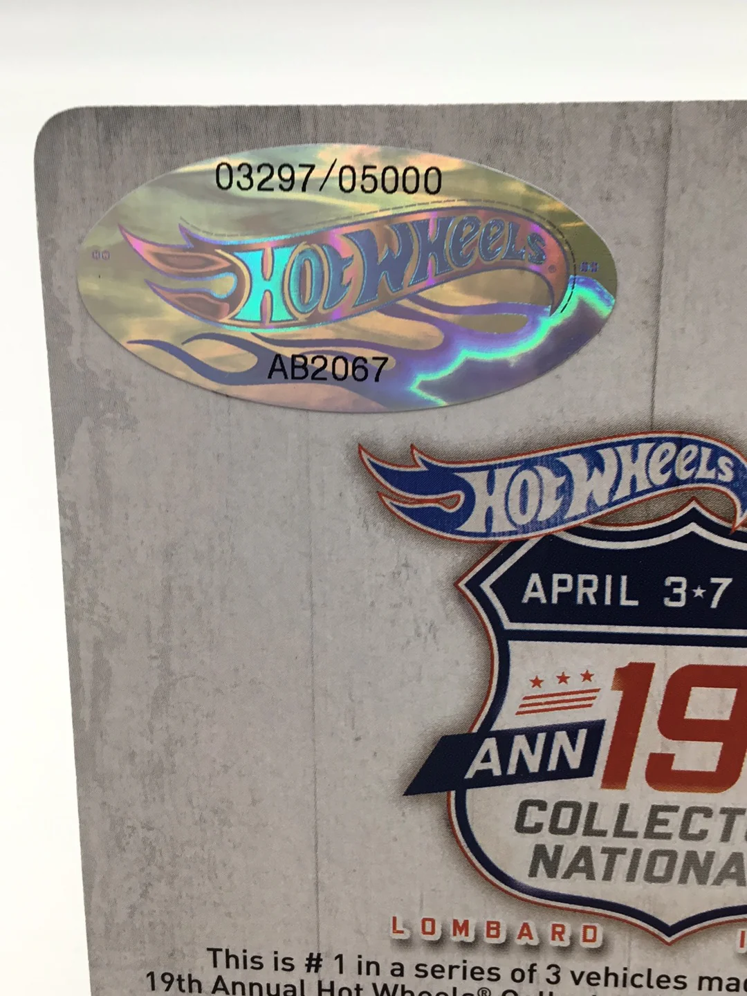 2019 hot wheels 19th annual collectors nationals Volkswagen Drag Bus Convention series 3297/5000 with Protector - Image 7