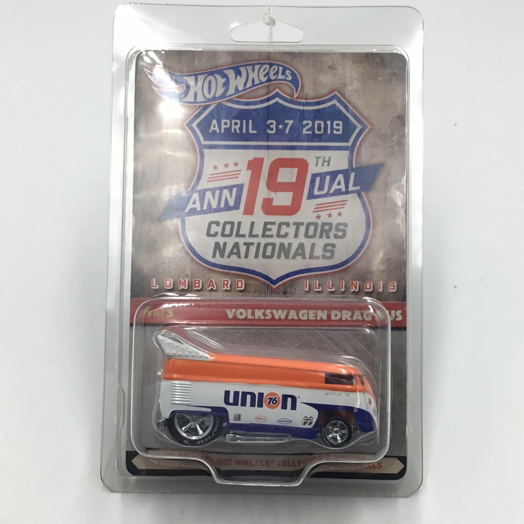 2019 hot wheels 19th annual collectors nationals Volkswagen Drag Bus Convention series 3297/5000 with Protector - Image 8