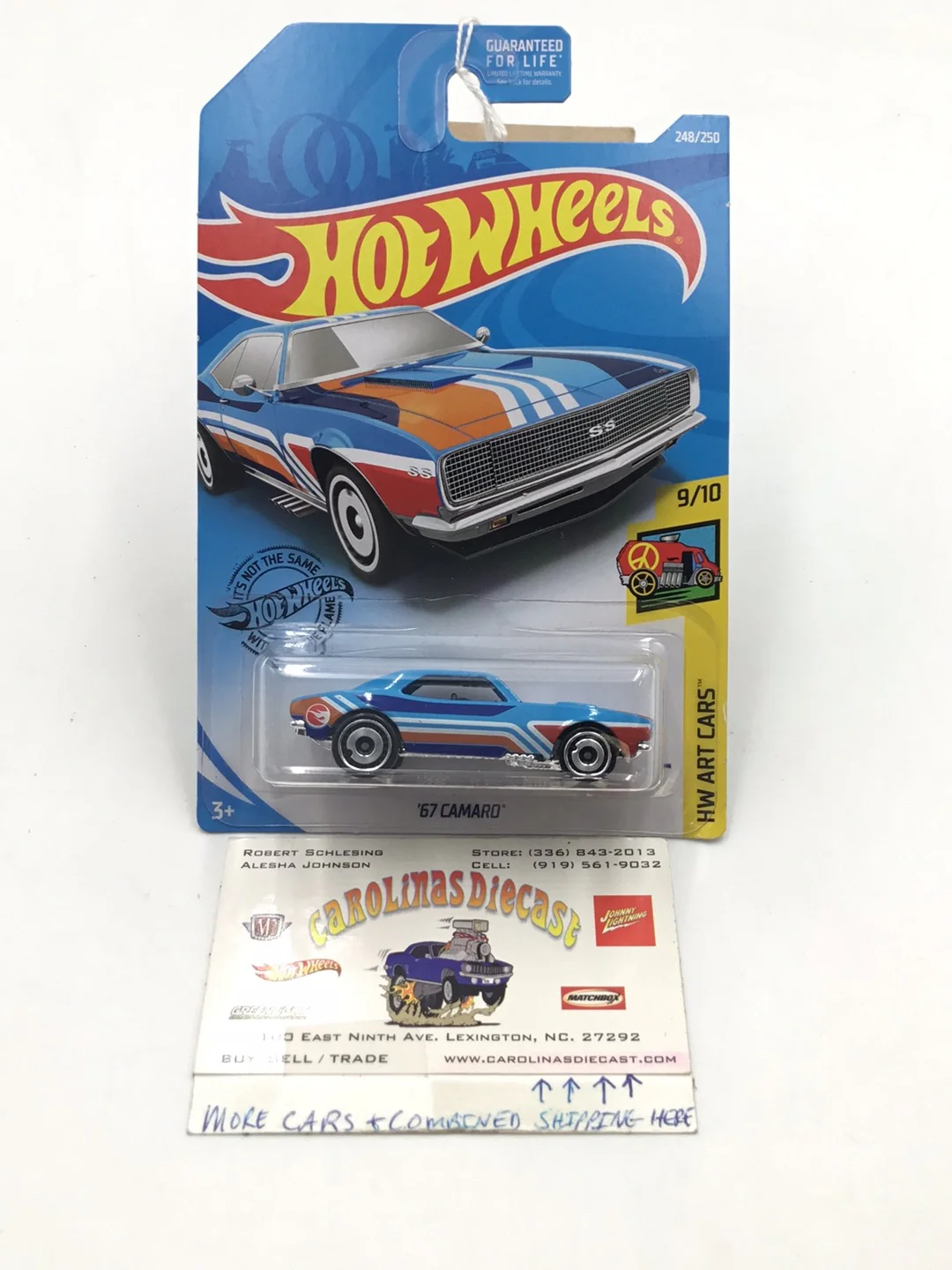 2019 Hot Wheels #248 67 Camaro Reg Treasure Hunt