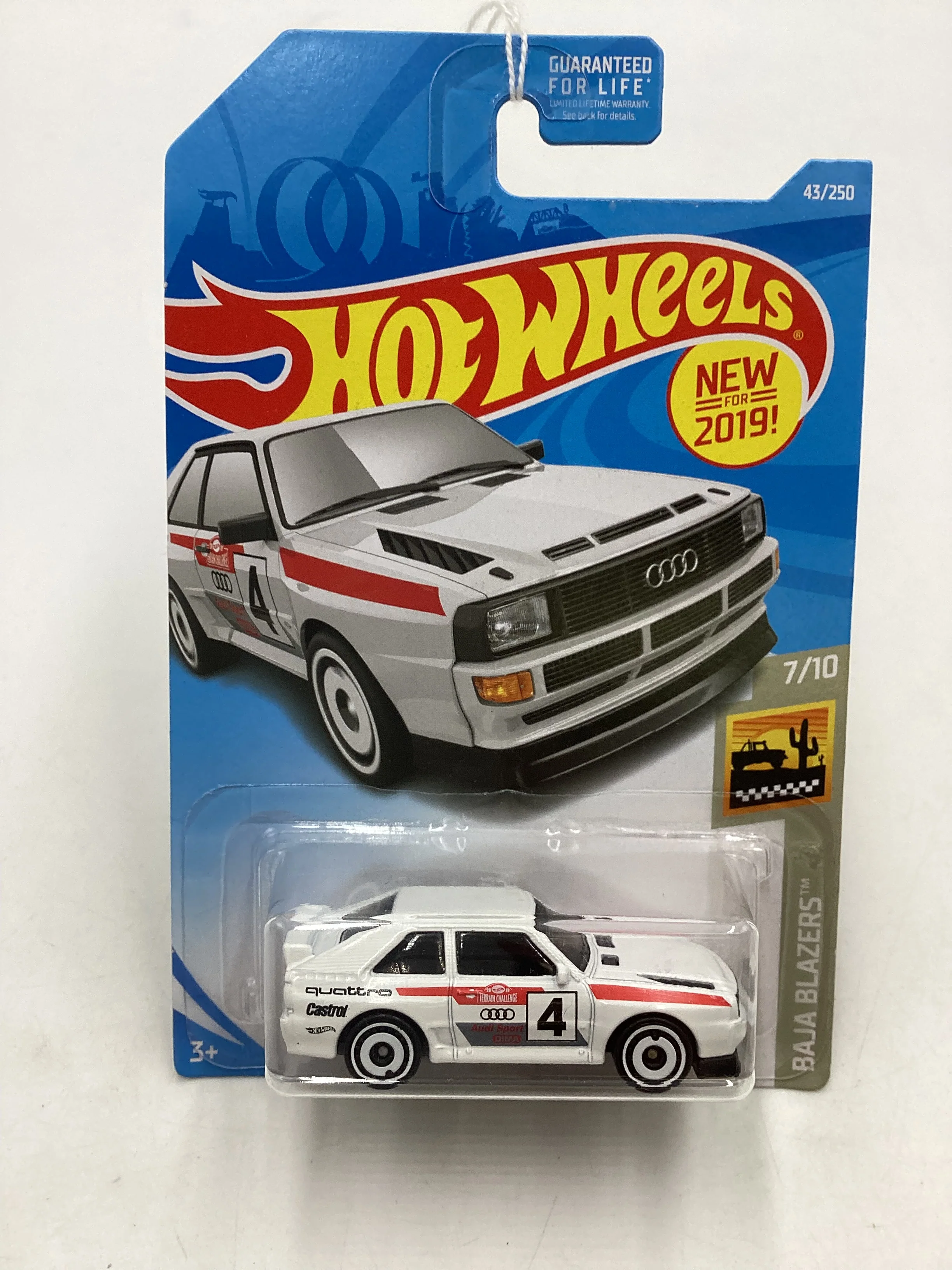 2019 Hot Wheels #43 84 Audi Sport Quattro White 107C - Image 2
