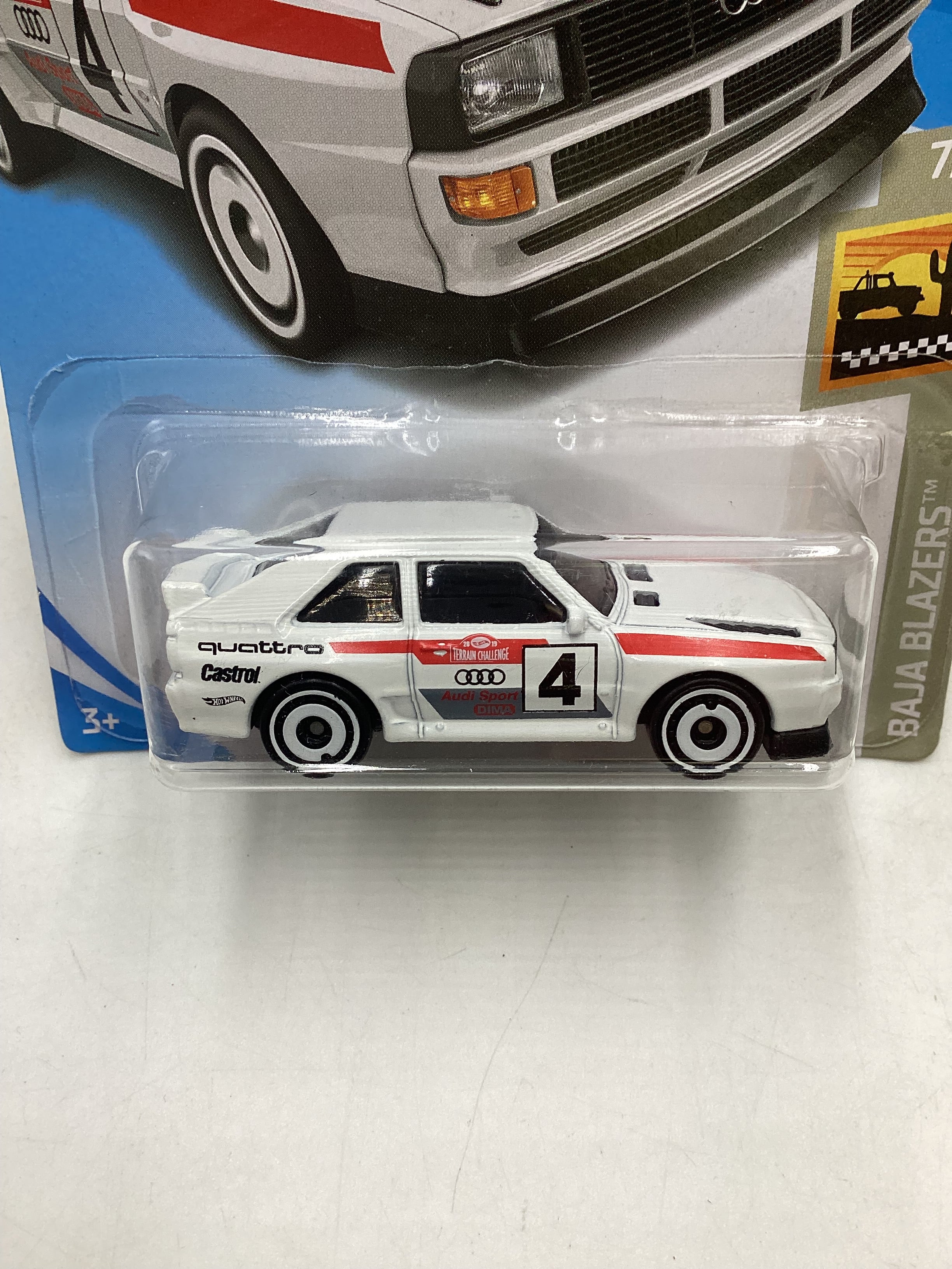2019 Hot Wheels #43 84 Audi Sport Quattro White 107C - Image 3