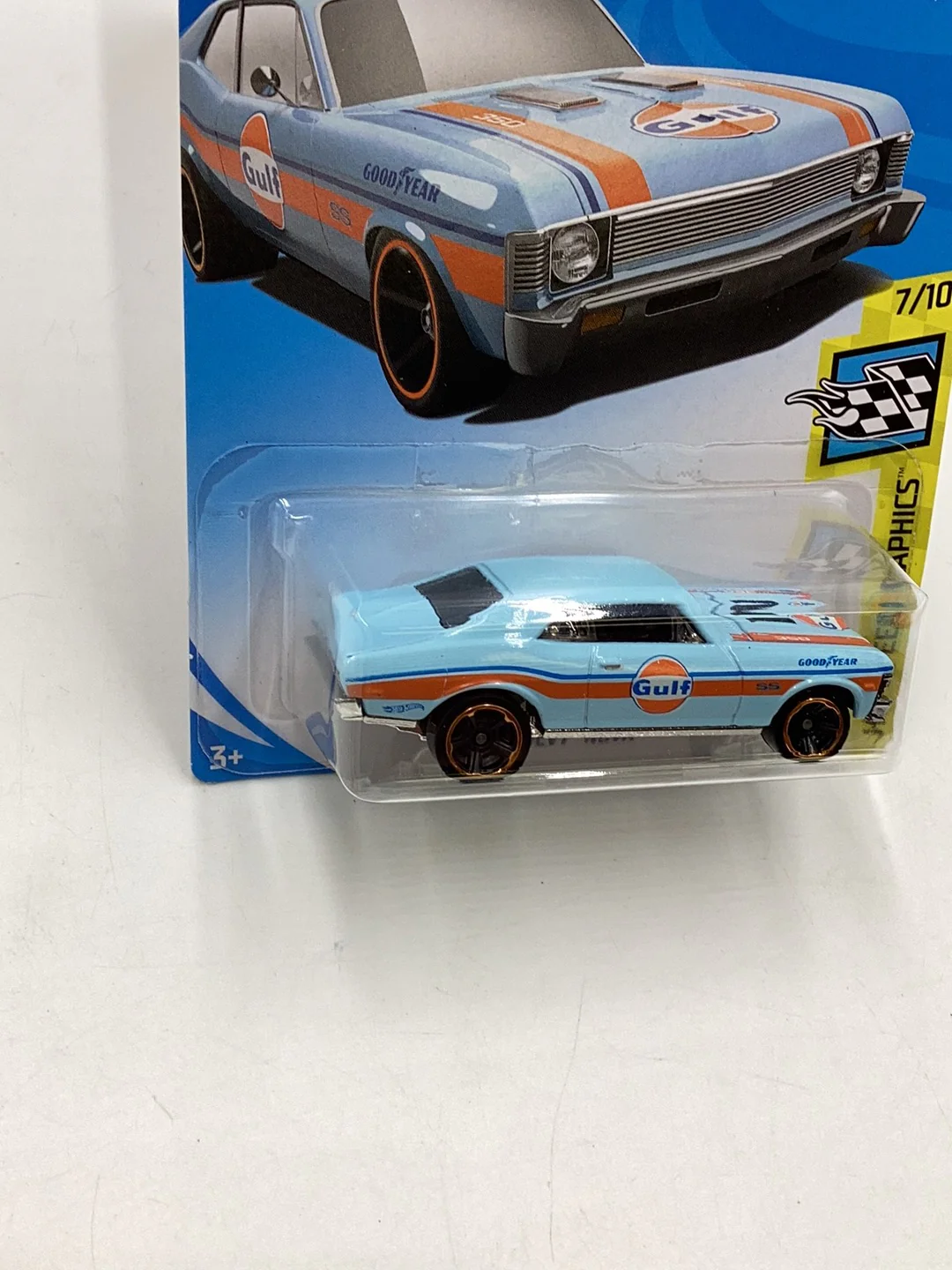 2019 Hot Wheels #67 68 Chevy Nova Gulf 16C - Image 3