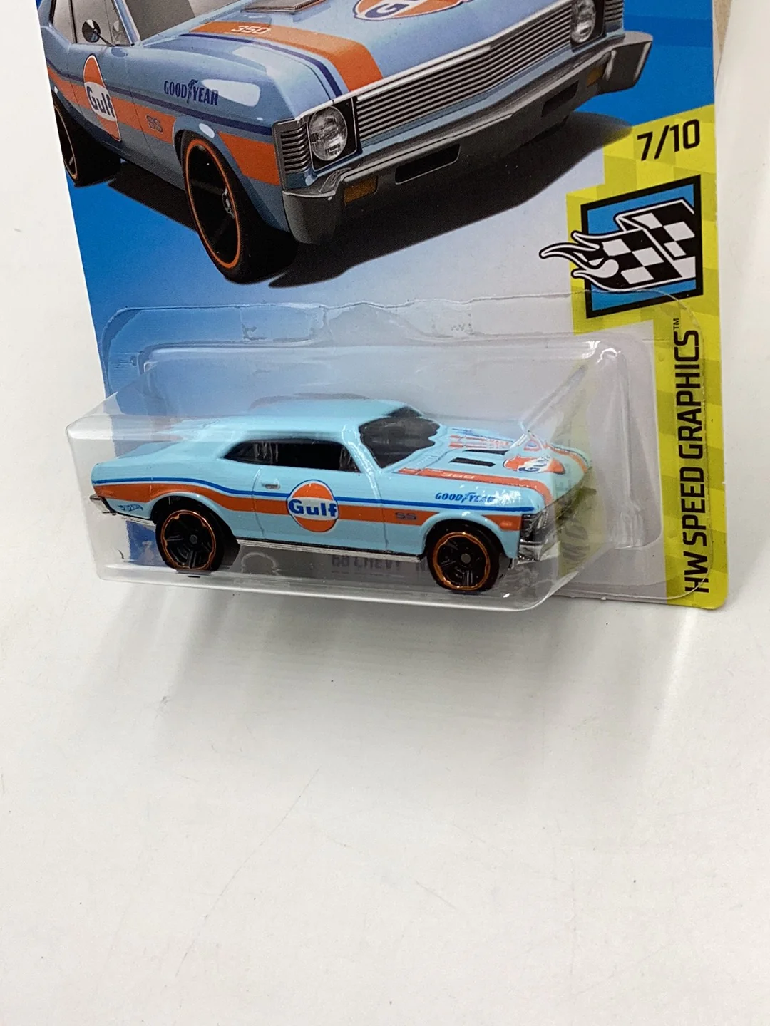 2019 Hot Wheels #67 68 Chevy Nova Gulf 16C - Image 4