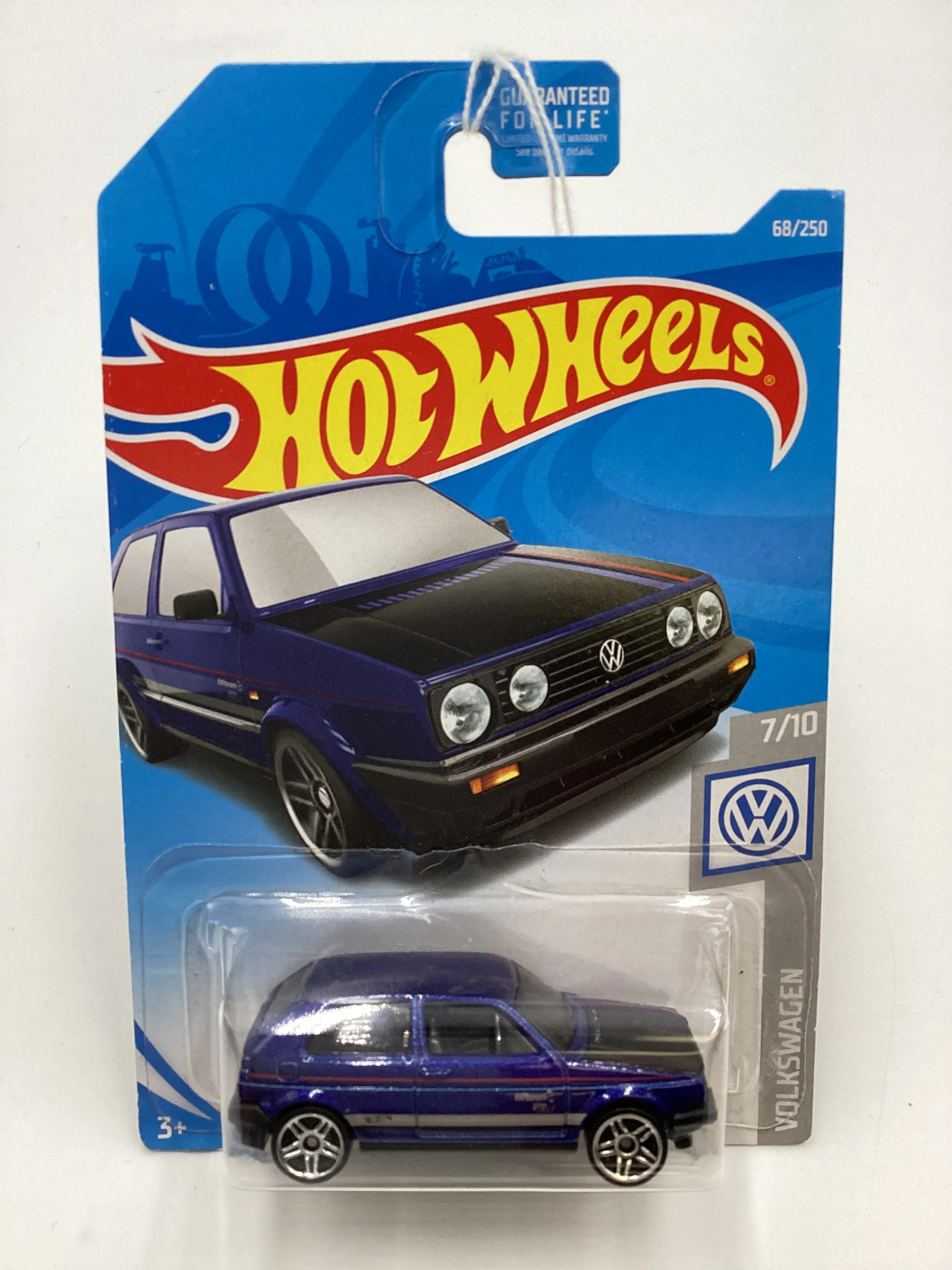 2019 Hot Wheels #68 Volkswagen Golf MK2 Blue 97i - Image 2
