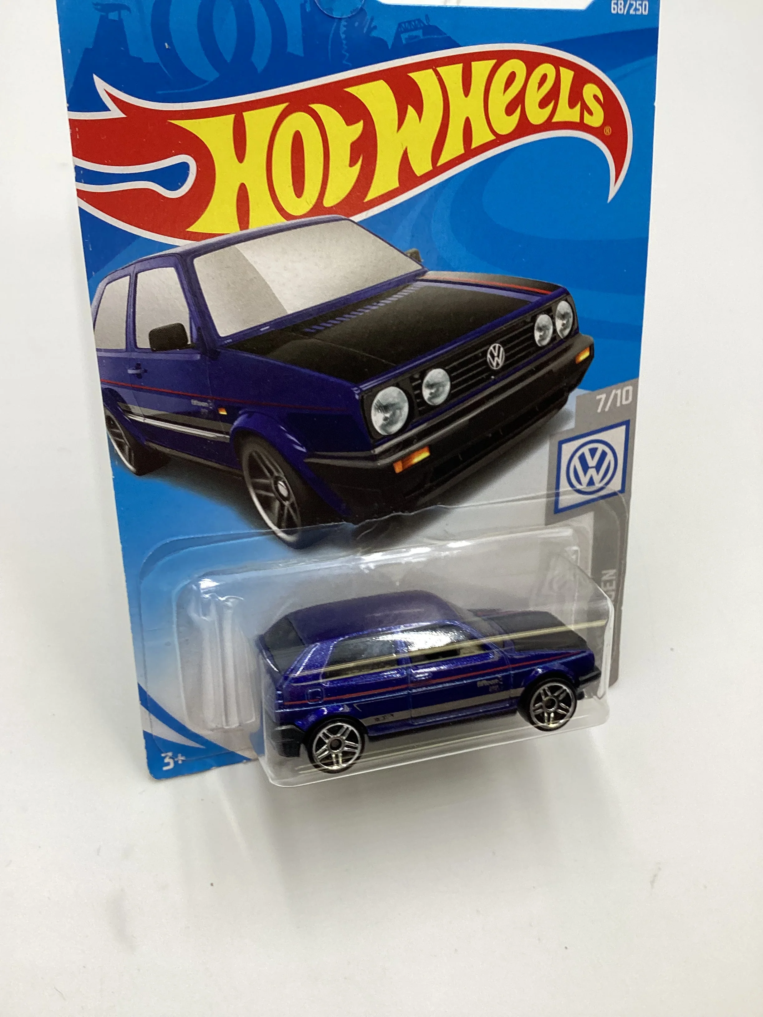 2019 Hot Wheels #68 Volkswagen Golf MK2 Blue 97i - Image 5