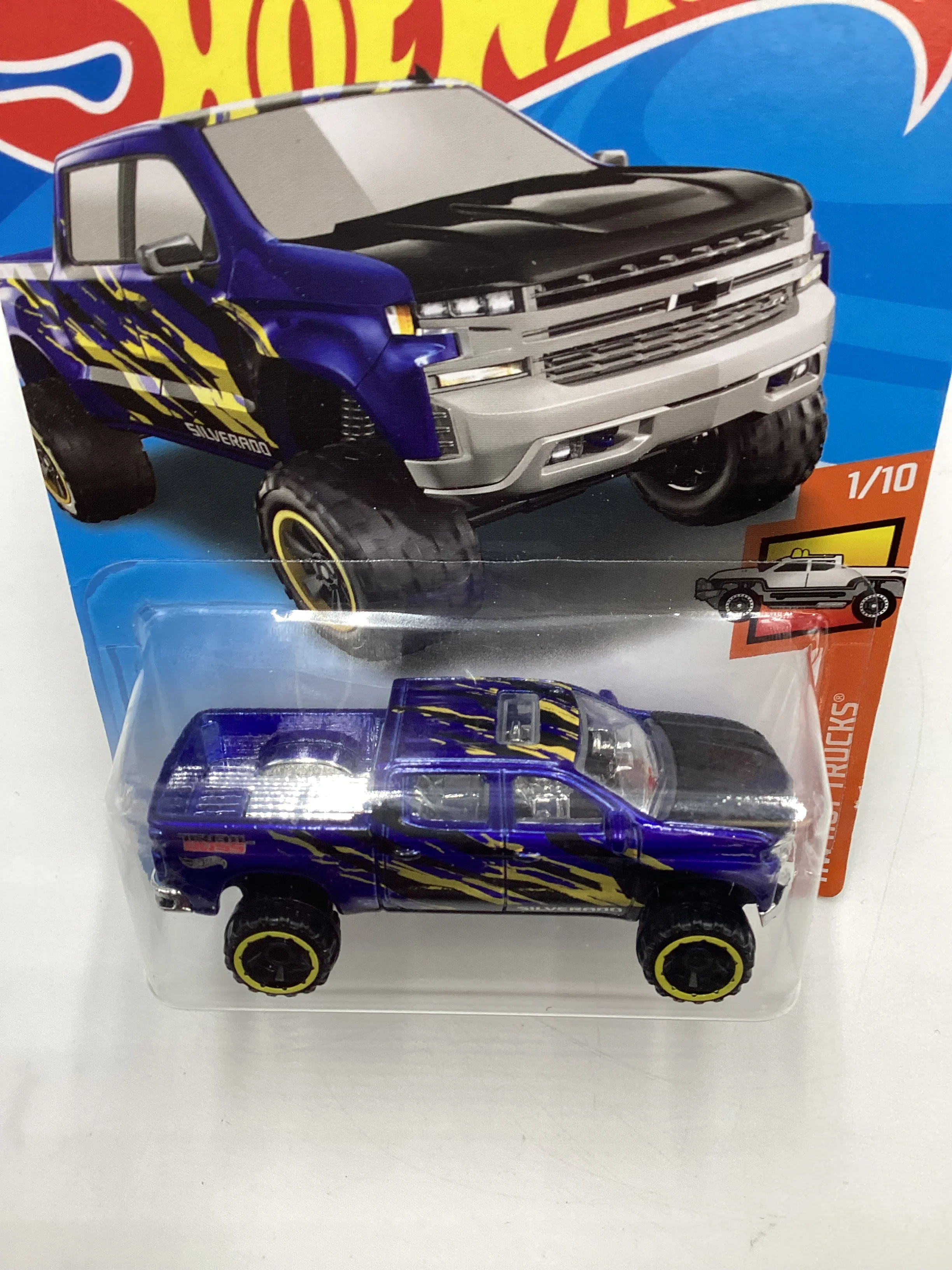 2019 Hot Wheels #83 19 Chevy Silverado Trail Boss Lt Blue 14G - Image 6