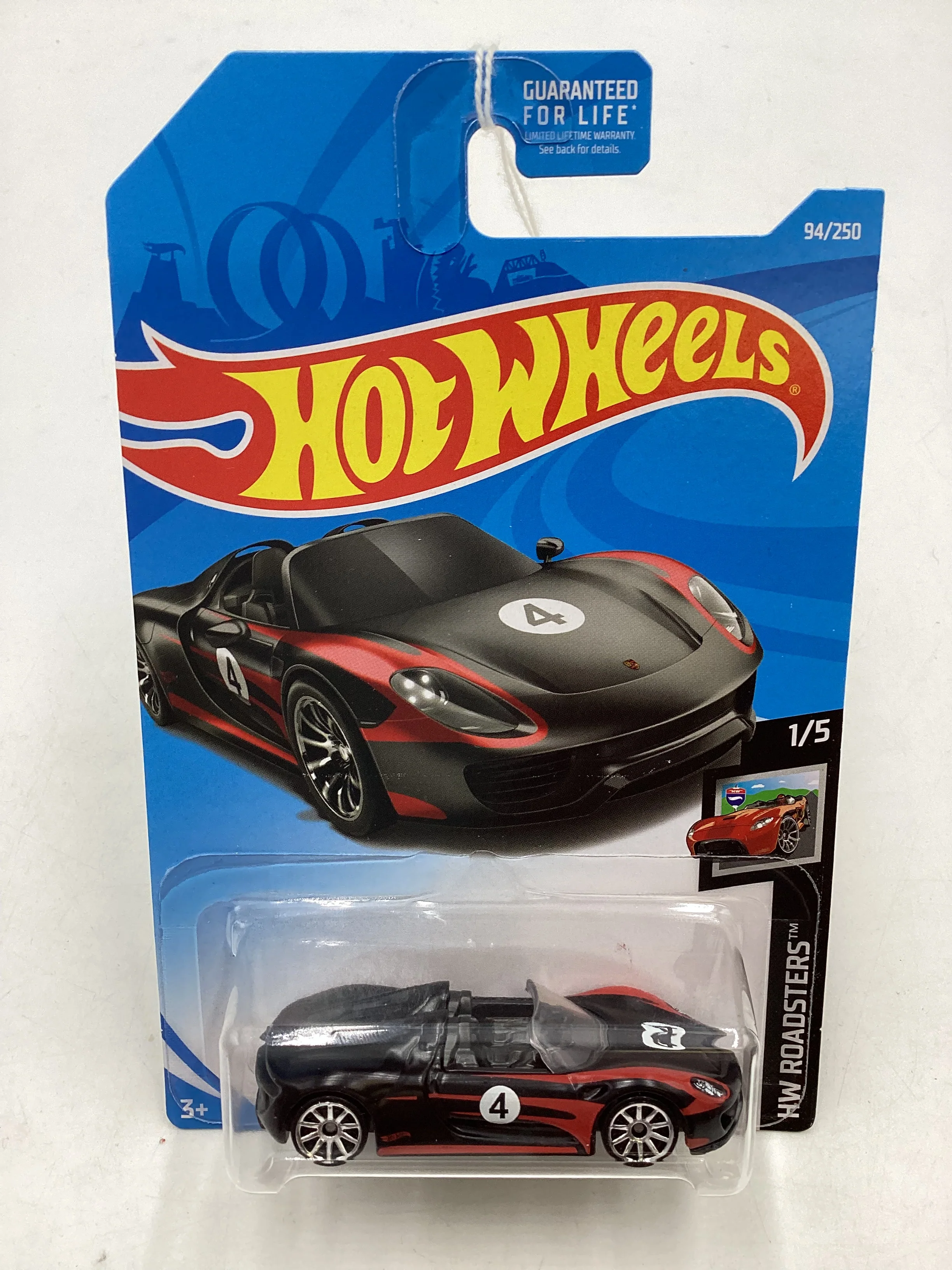 2019 Hot wheels #94 Porsche 918 Spyder Black 99B - Image 2