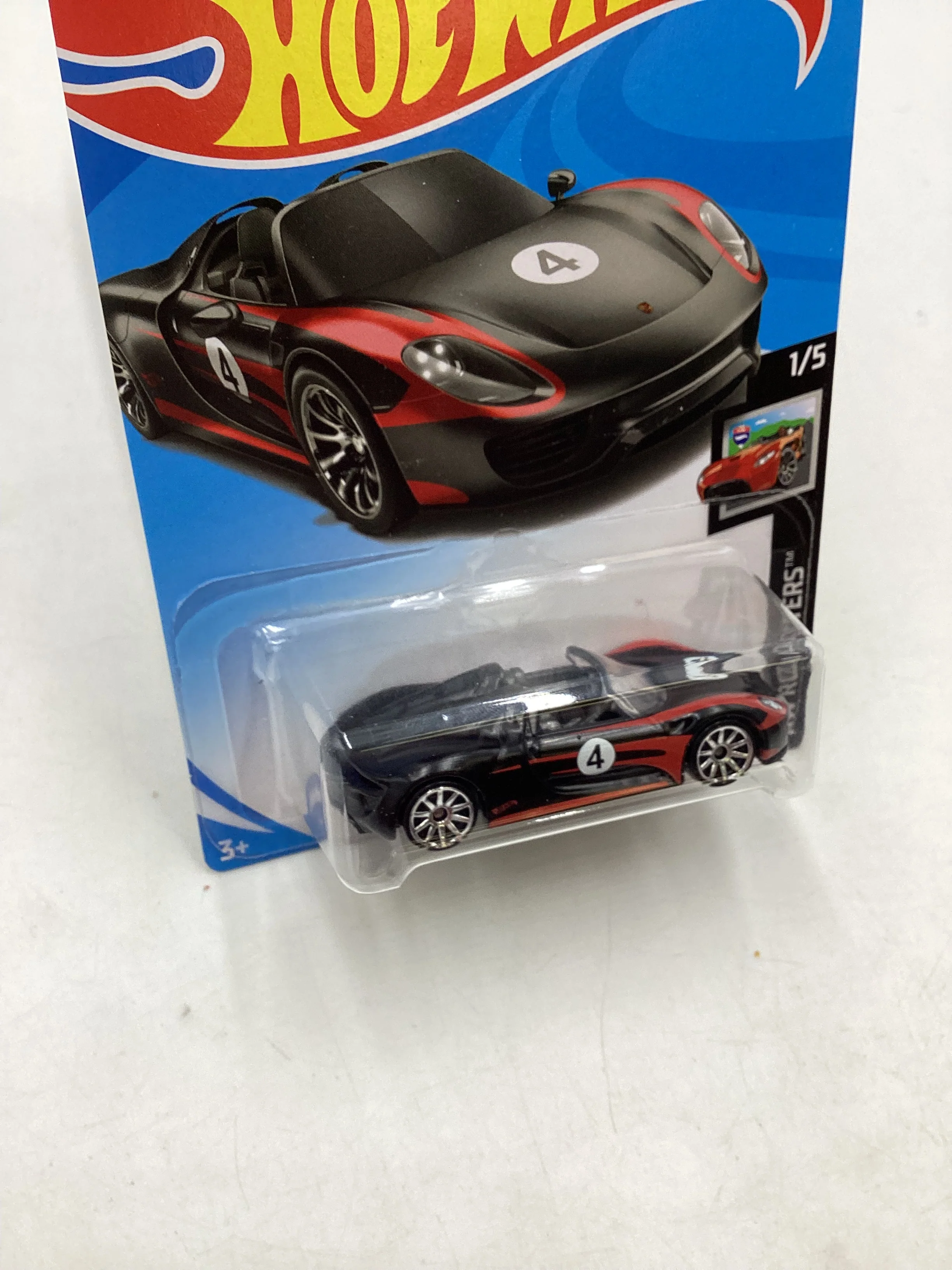 2019 Hot wheels #94 Porsche 918 Spyder Black 99B - Image 5
