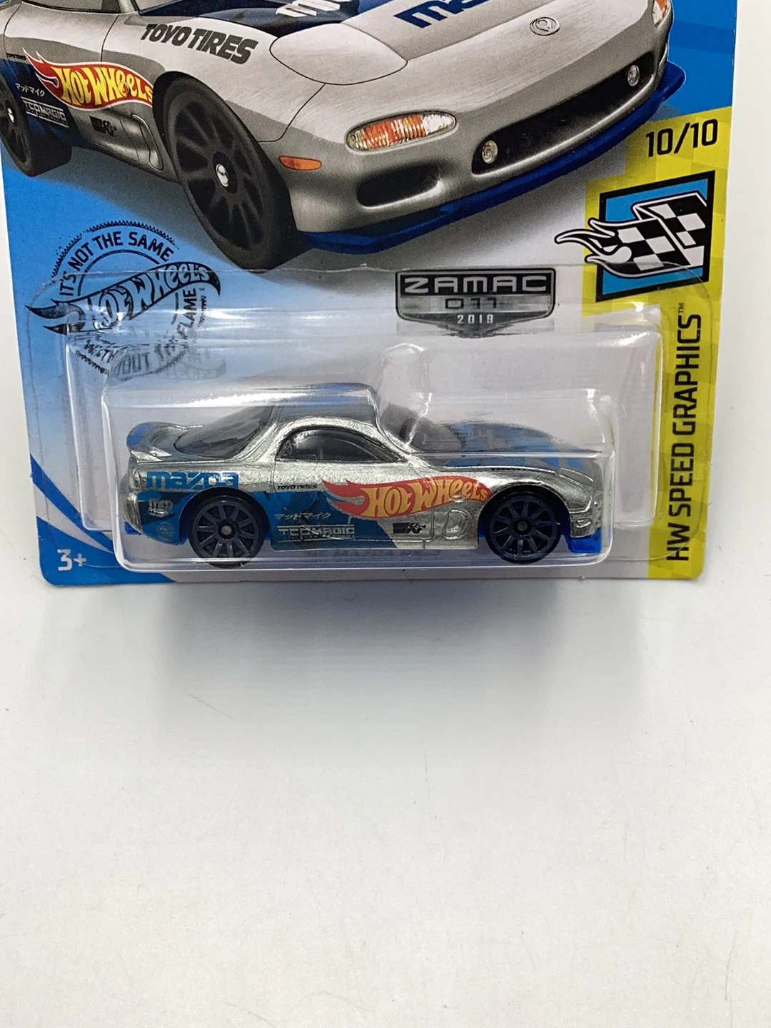2019 Hot Wheels ‘95 Mazda RX-7 Walmart Exclusive Zamac #11 148C - Image 2