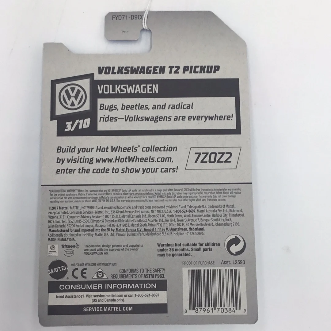 2019 Hot Wheels #96 Volkswagen T2 Pickup HH8 - Image 4
