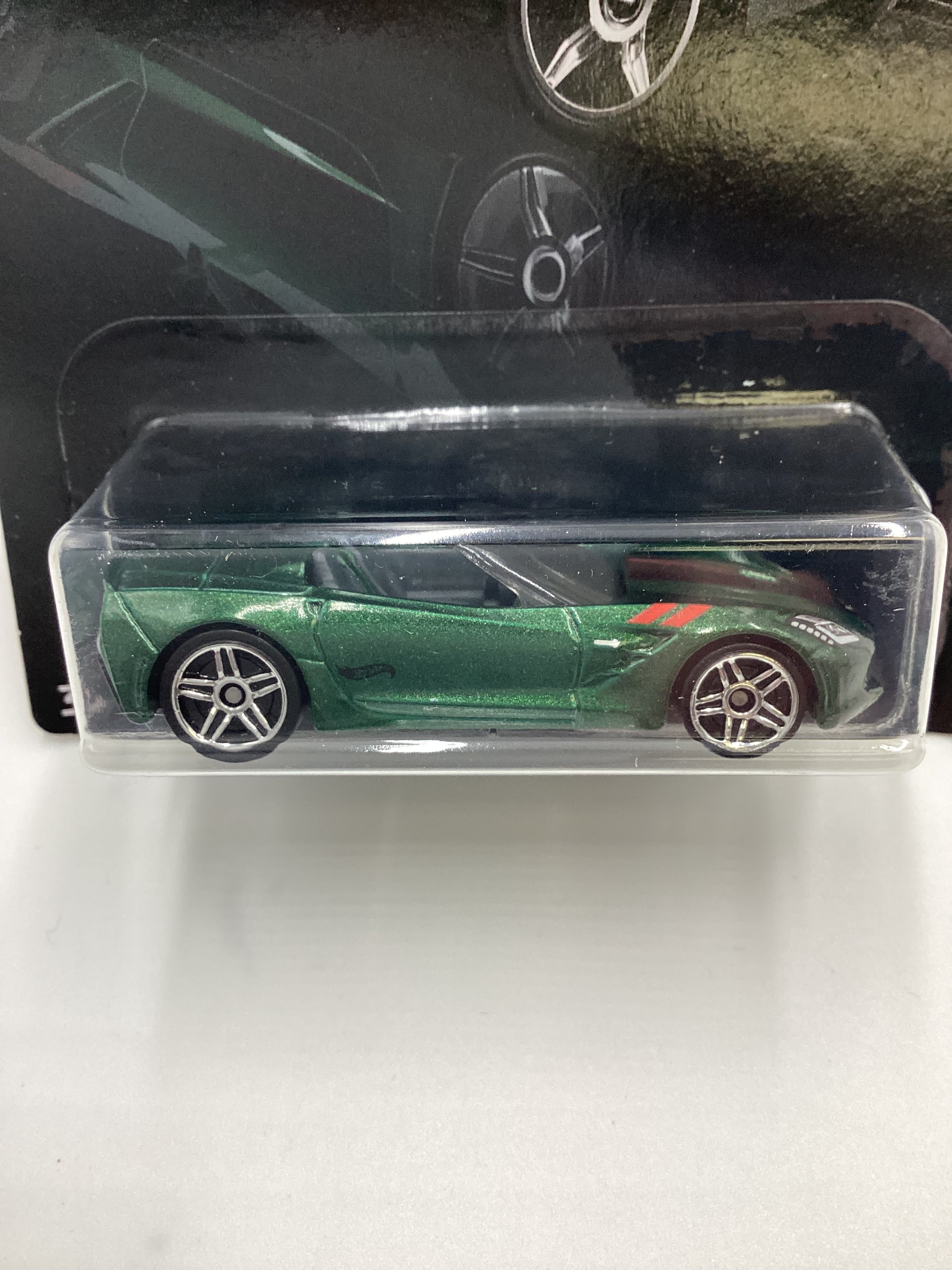 2019 Hot Wheels Exotics Series #1 14 Corvette Stingray *Bad Card* 156G - Image 3