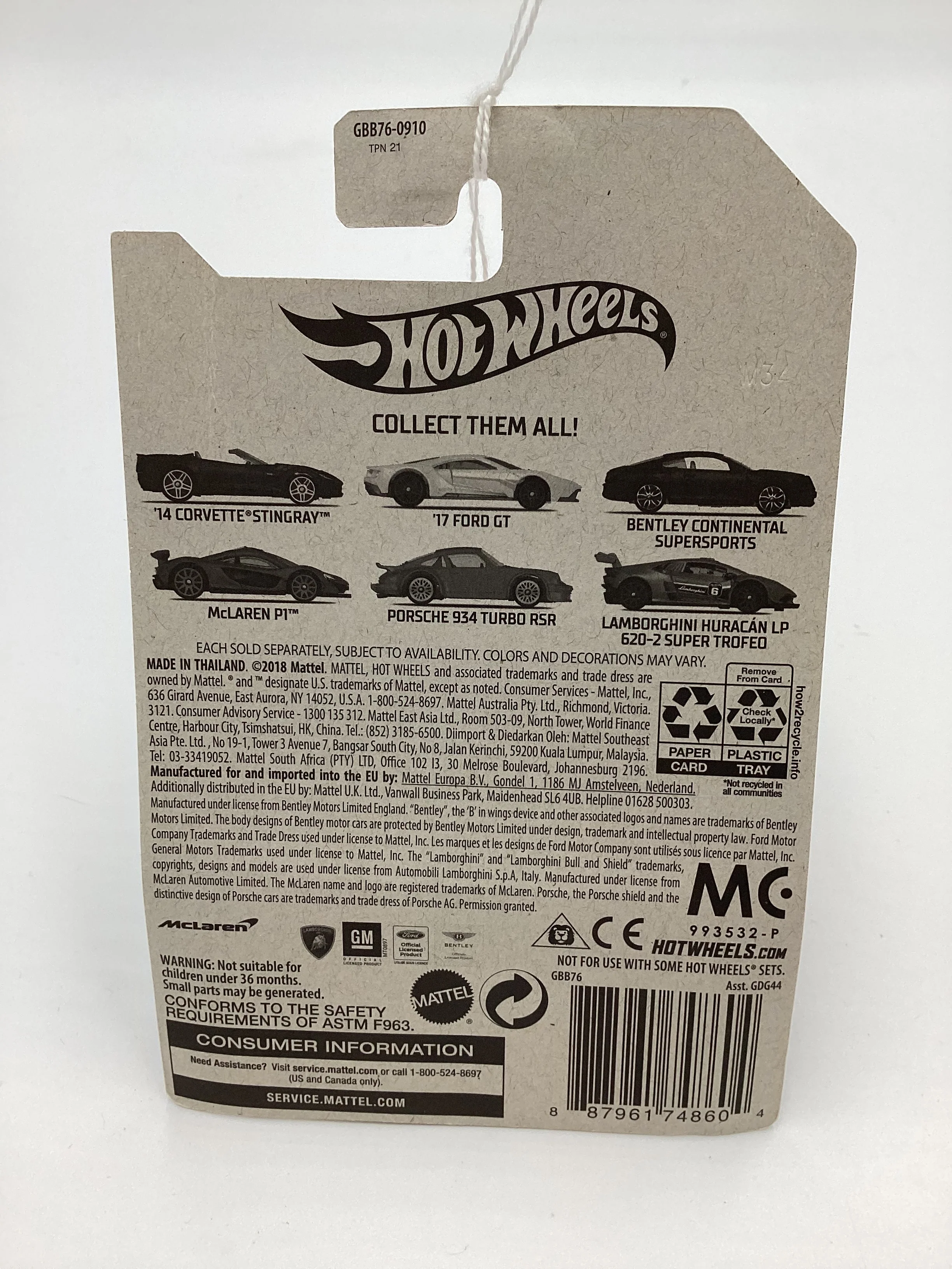 2019 Hot Wheels Exotics Series #4 McLaren P1 154A - Image 7