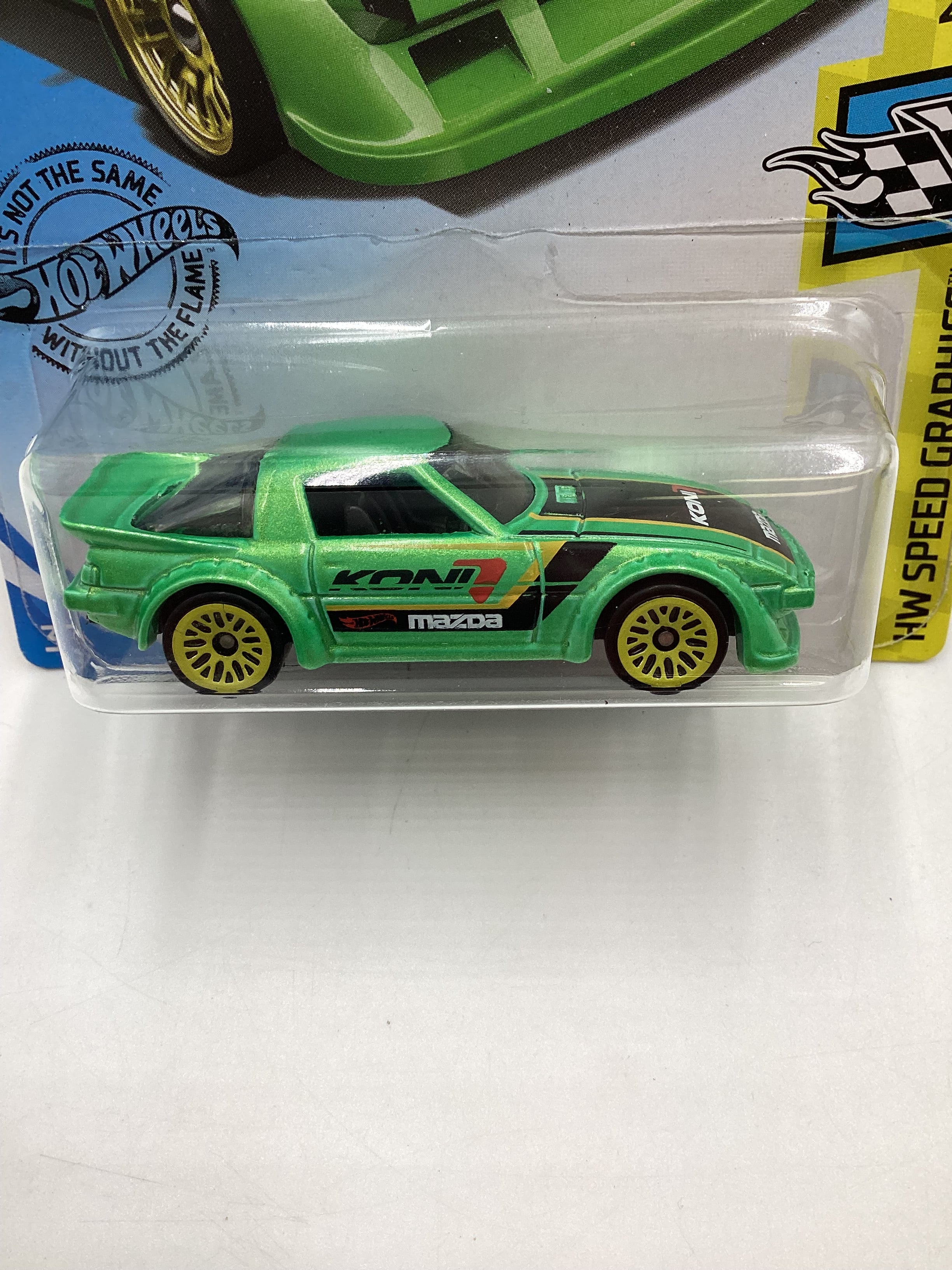 2019 Hot Wheels Speed Graphics #167 Mazda RX-7 Green 86D - Image 3
