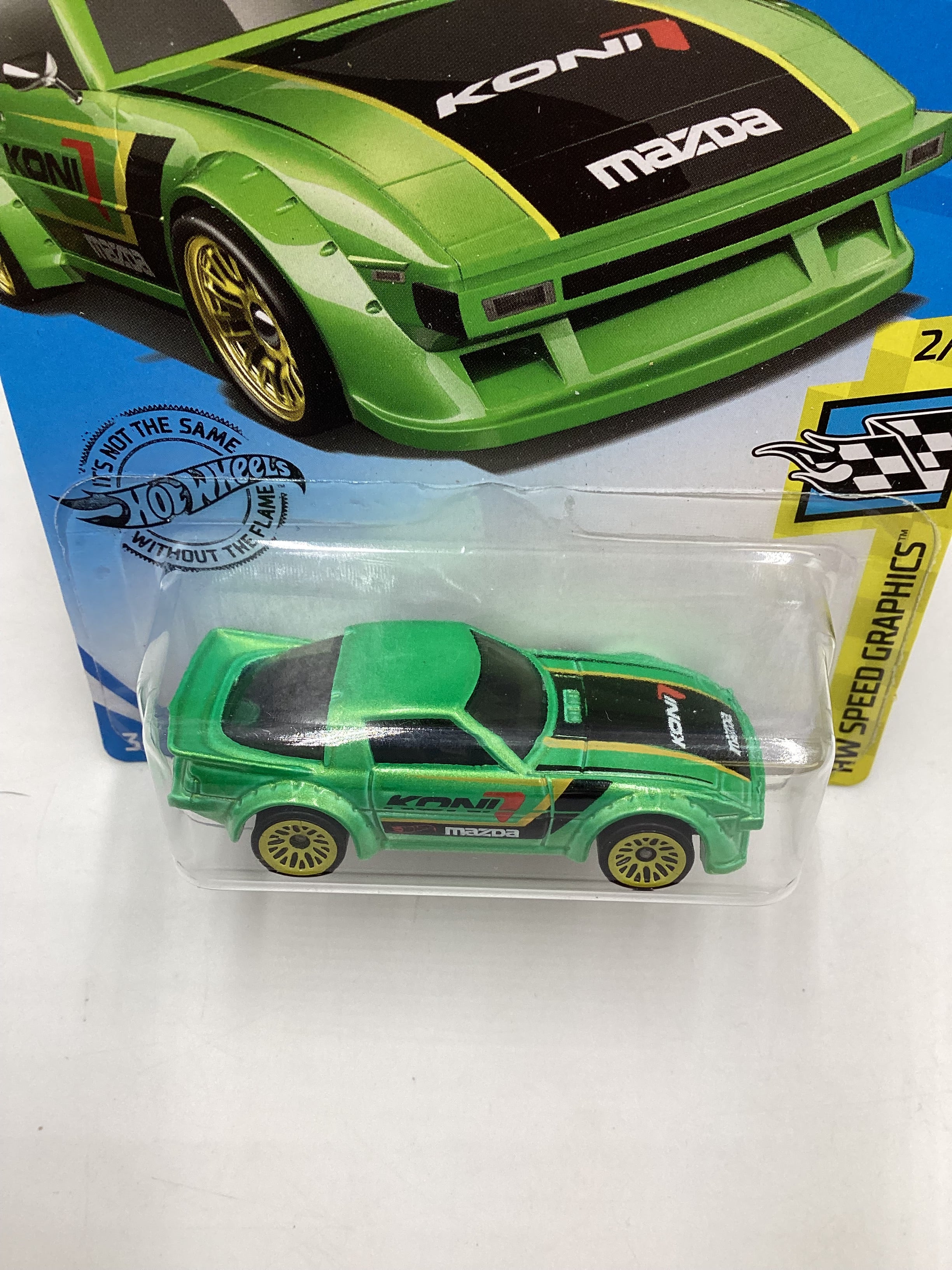 2019 Hot Wheels Speed Graphics #167 Mazda RX-7 Green 86D - Image 6