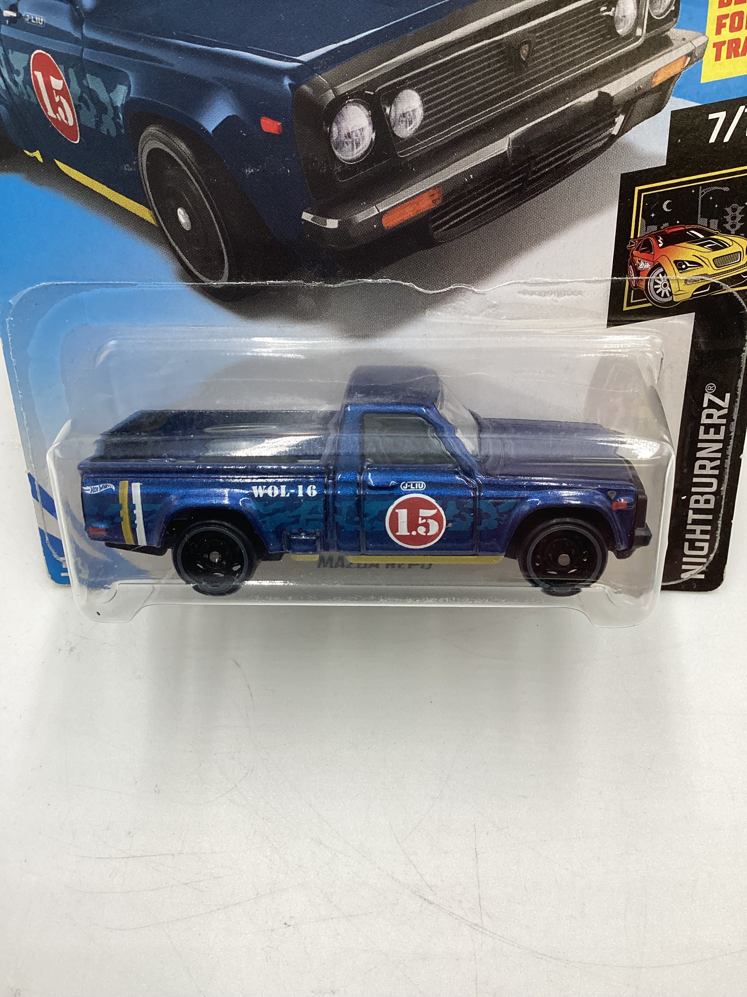 2019 Hot Wheels Nightburnerz #138 Mazda Repu Blue 88C - Image 2