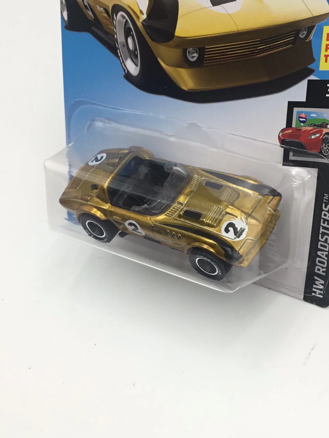 2019 hot wheels super treasure hunt #53 Corvette Grand Sport Roadster W/Protector - Image 3