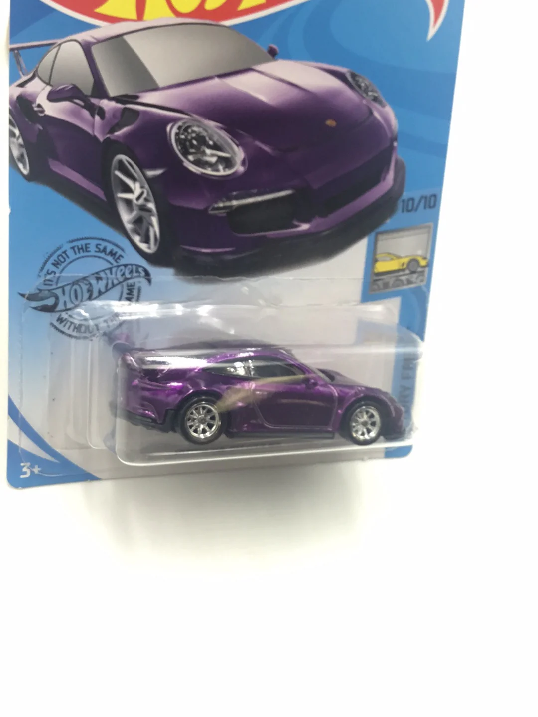 2019 hot wheels super treasure hunt Porsche 911 GT3 RS US Card W/ Protector VHTF - Image 3