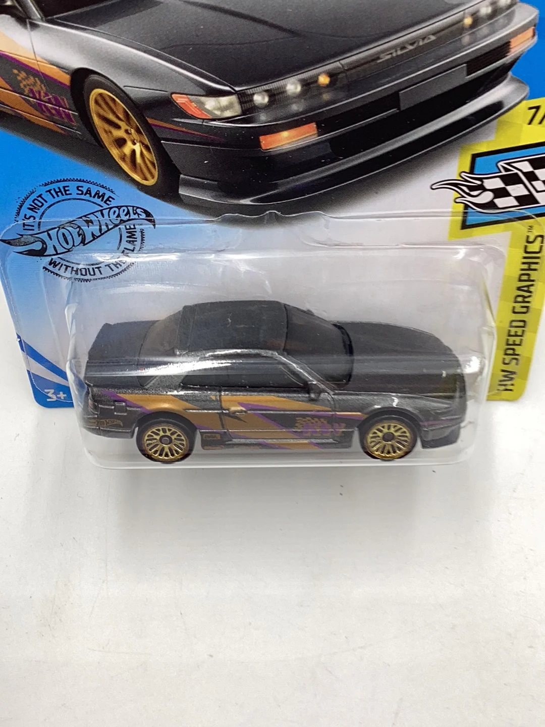 2020 hot wheels #111 Nissan Silvia (S13) grey 87B - Image 5