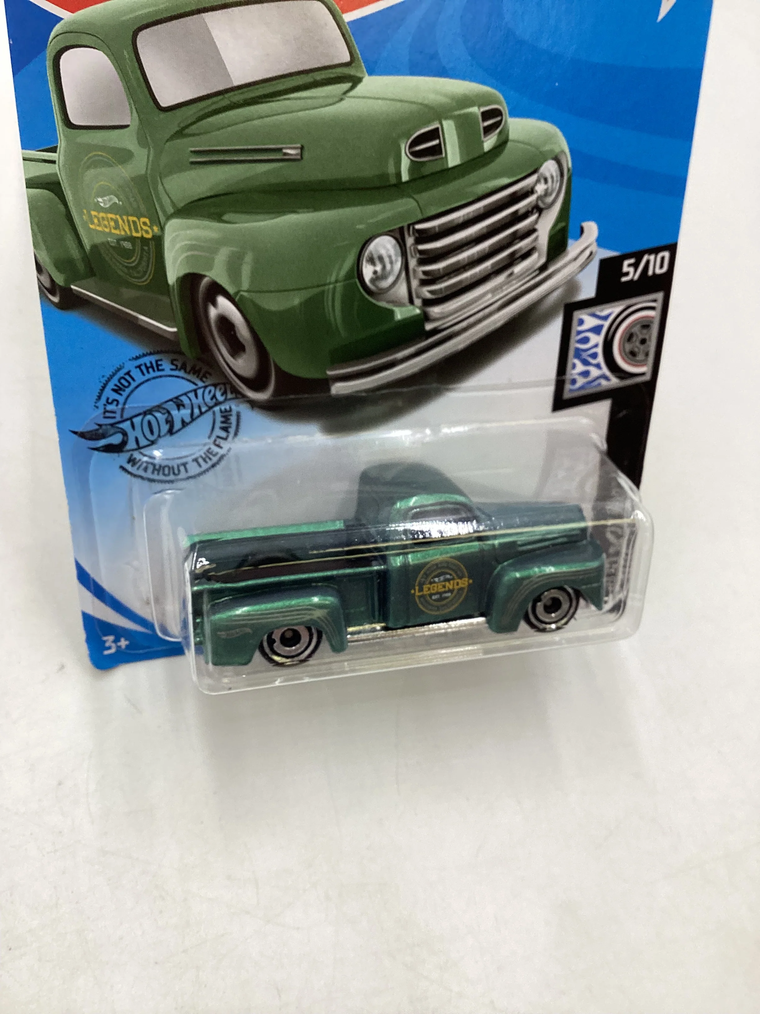 2020 Hot Wheels #120 49 Ford F1 Metallic Green 34B - Image 3