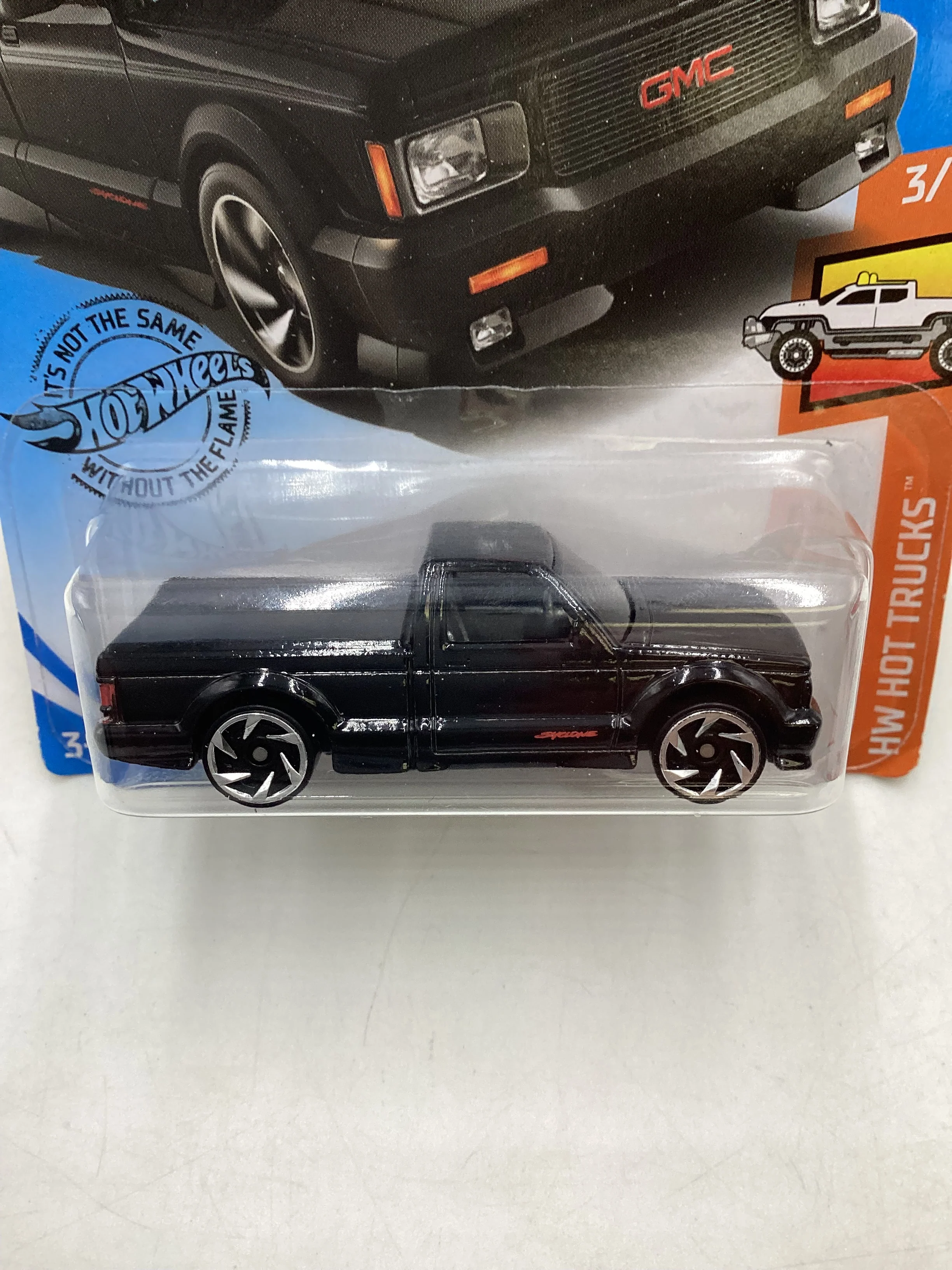 2020 Hot Wheels #150 91 GMC Syclone Black Intl Card 43B - Image 3