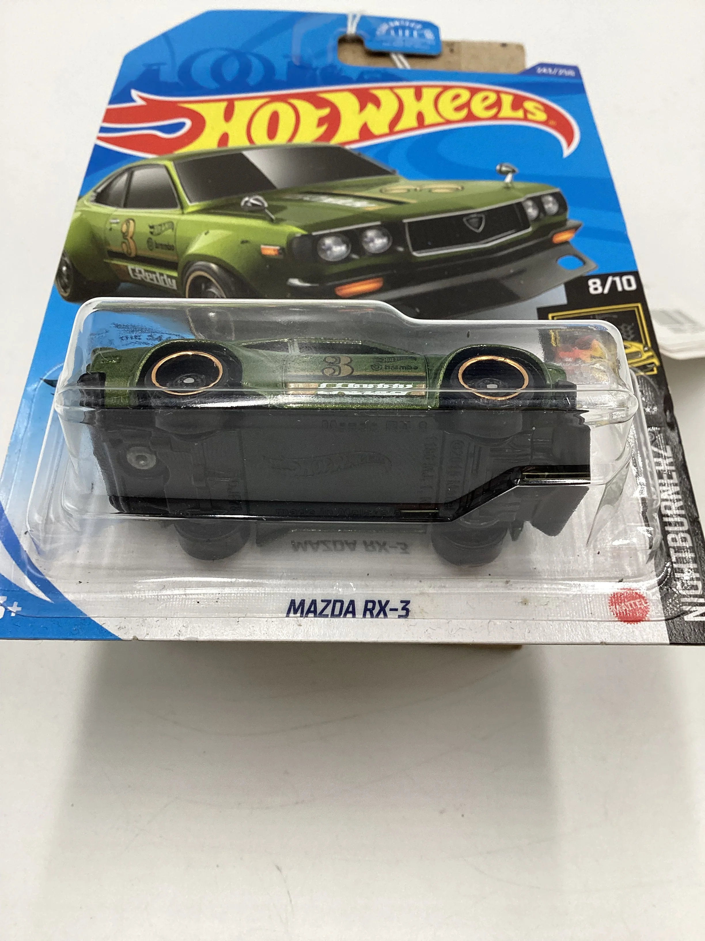2020 Hot wheels Nightburnerz #243 91 Mazda RX-3 Green 87C - Image 6