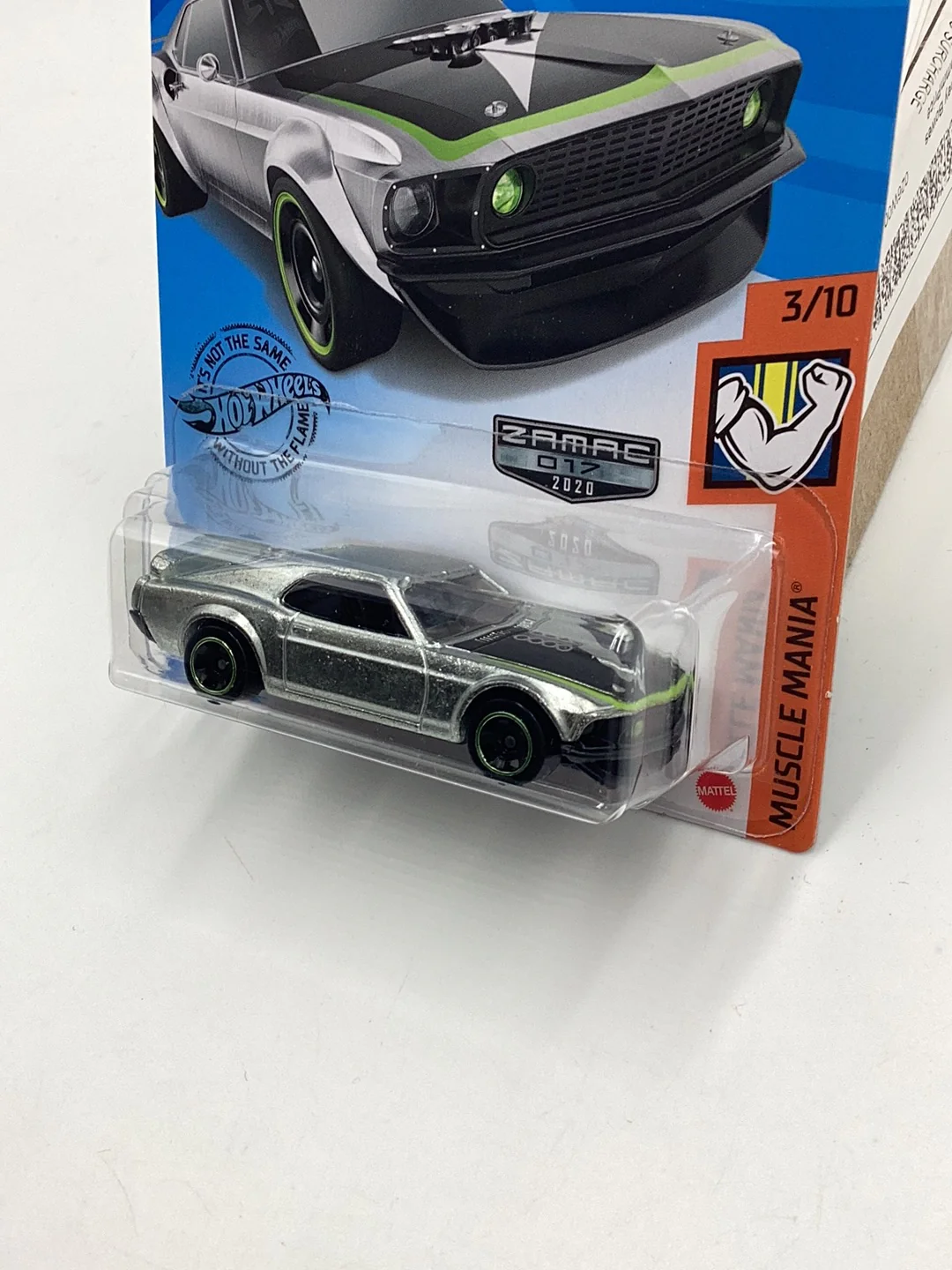 2020 Hot Wheels #210 ‘69 Ford Mustang Boss 302 Walmart Exclusive Zamac #17 146F - Image 3