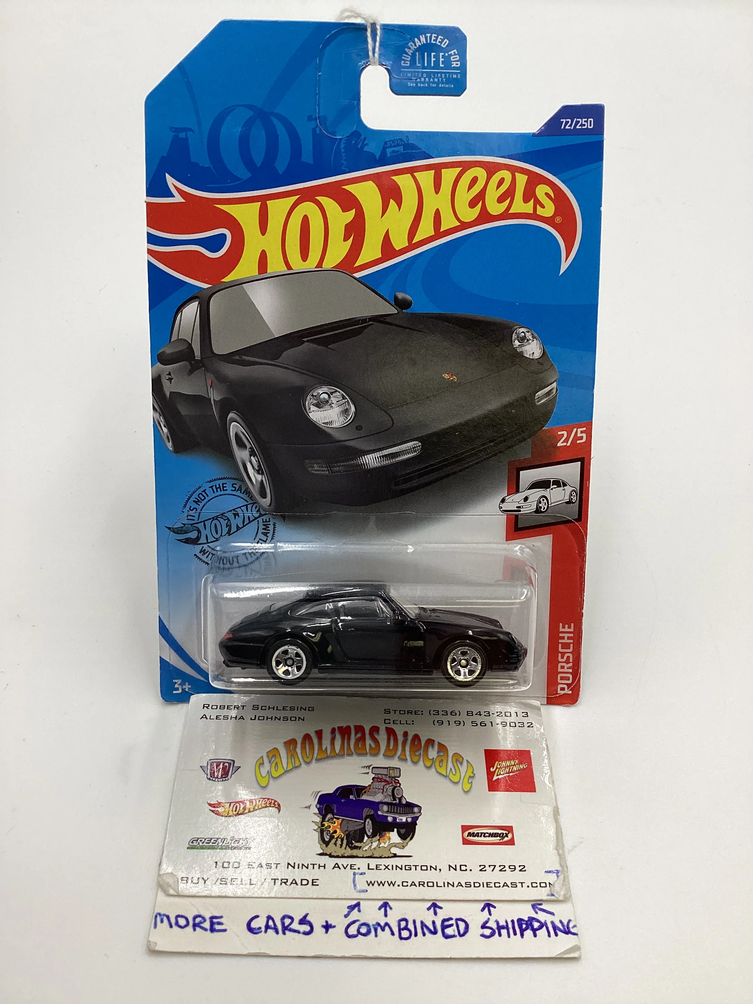 2020 Hot Wheels #72 96 Porsche Carrera Black 98B