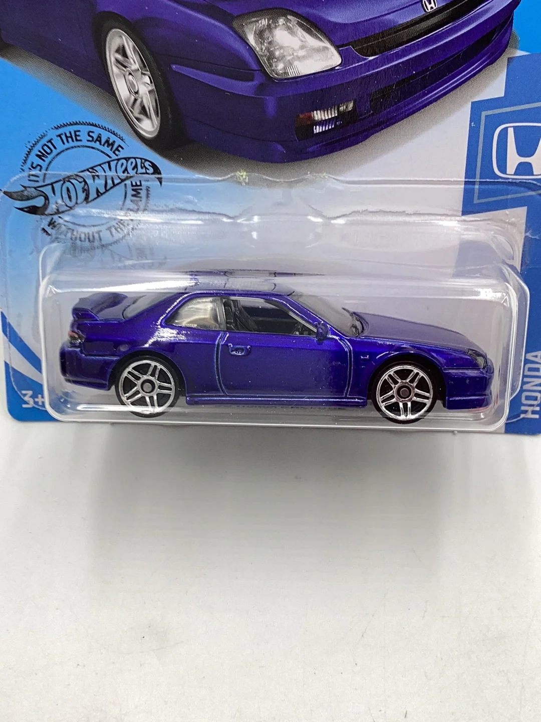2020 hot wheels 98 Honda Prelude #166 Blue 76H - Image 2