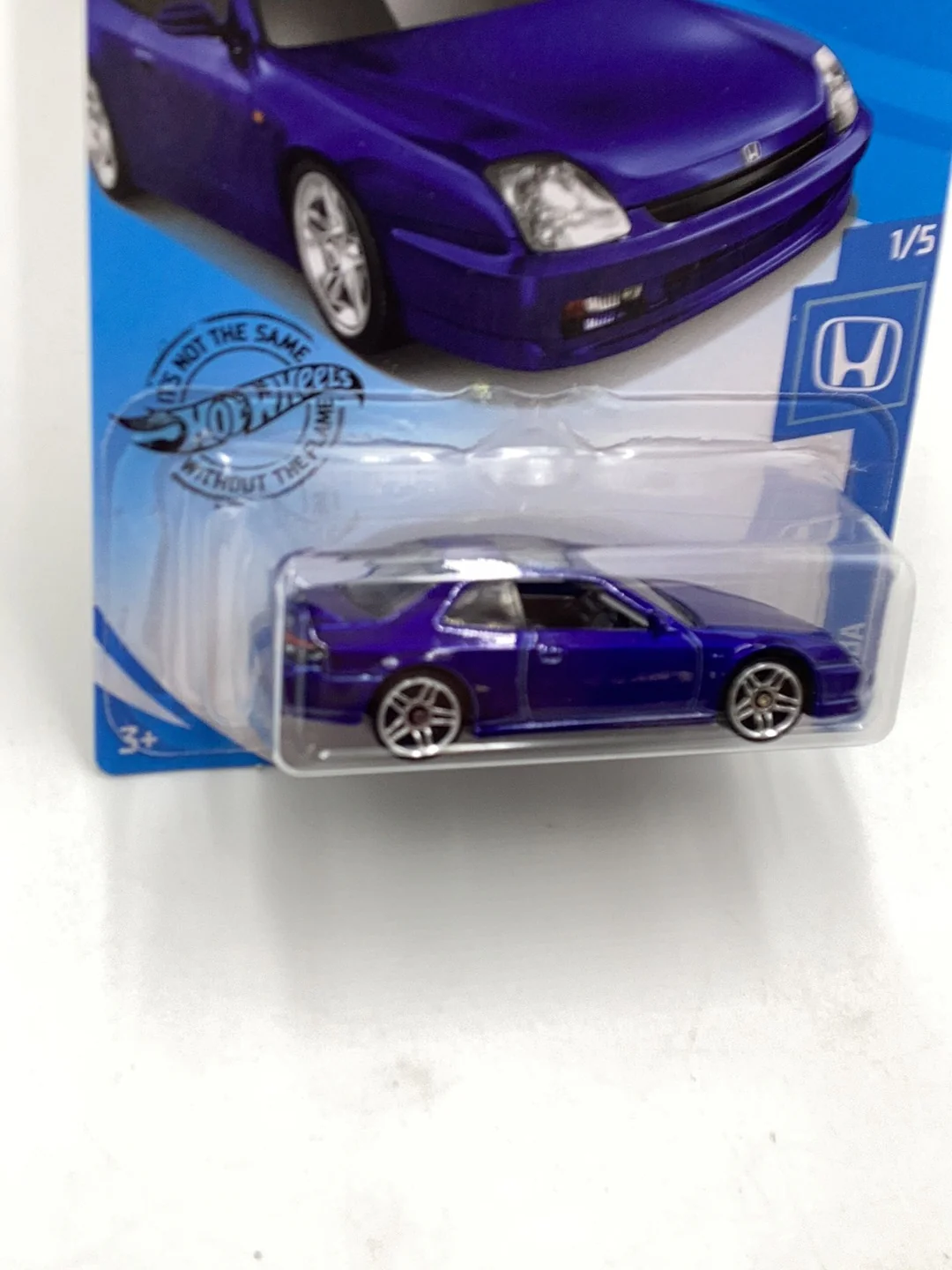 2020 hot wheels 98 Honda Prelude #166 Blue 76H - Image 3