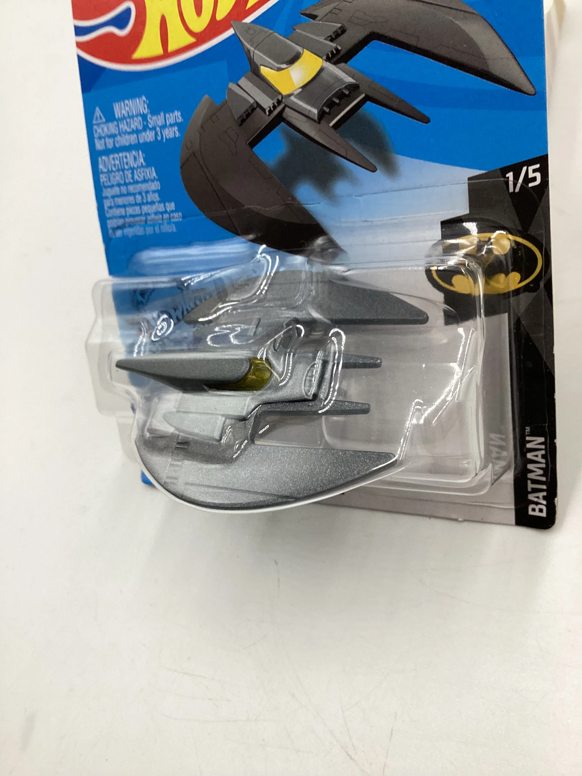 2020 Hot Wheels Batman #56 Batplane Gray 120D - Image 3