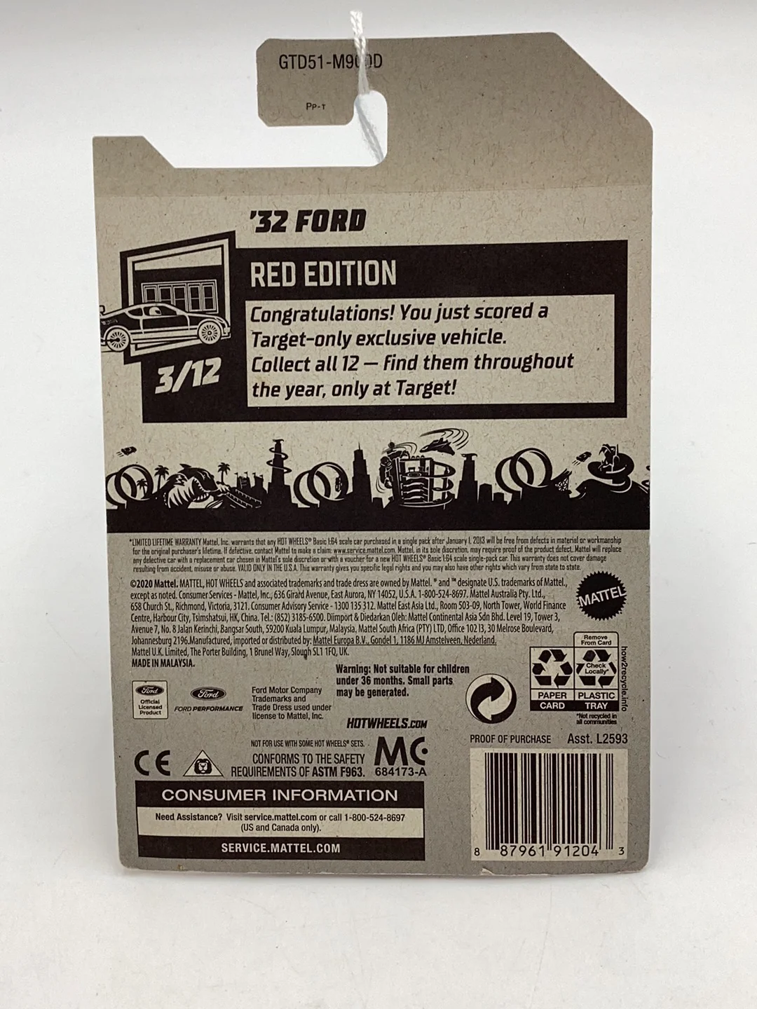 2020 Hot Wheels Red Edition ‘32 Ford 27/250 - Image 6