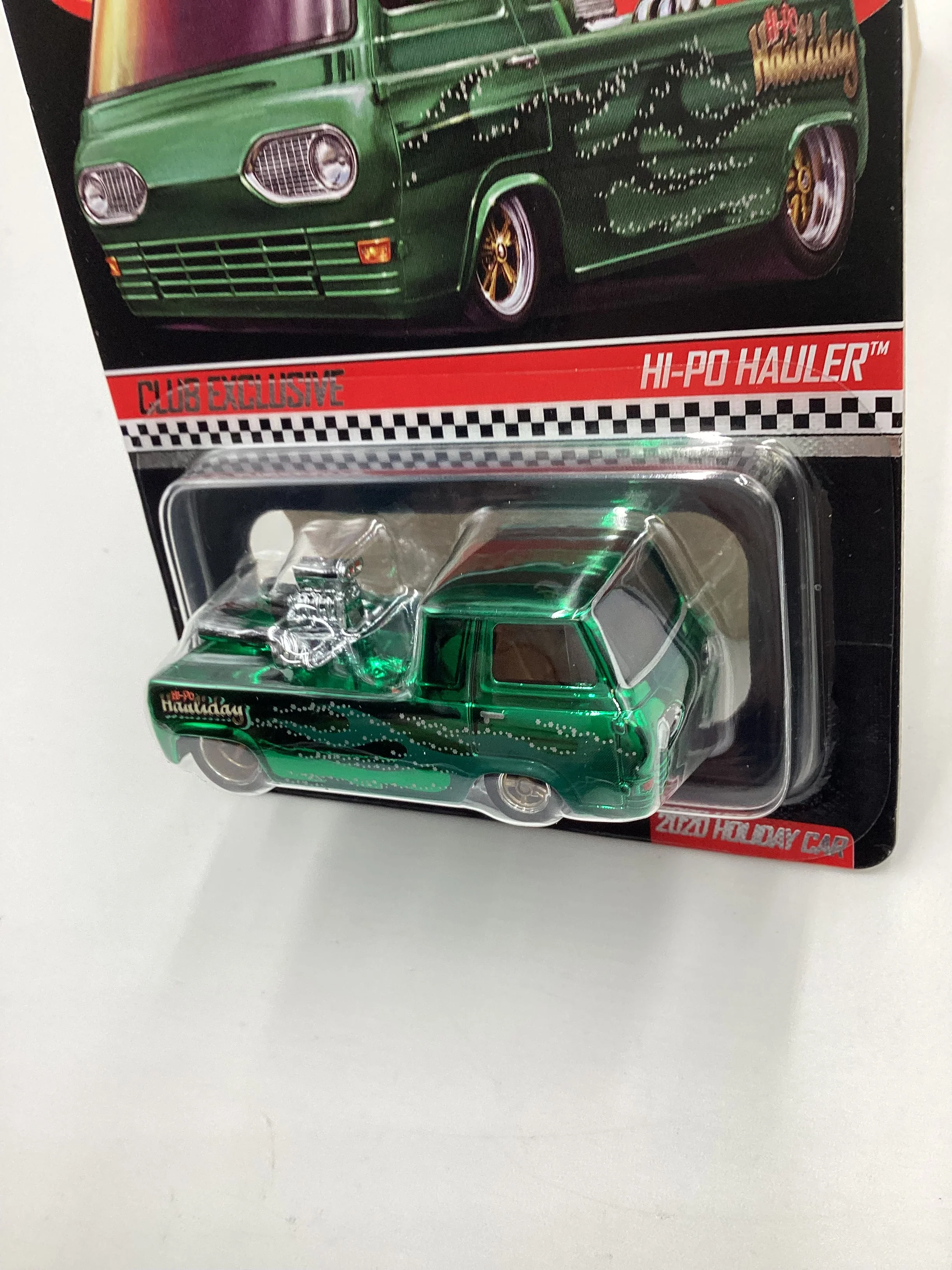 2020 Hot Wheels RLC Hi-Po Hauler Green Holiday Gas Monkey #04471/20000 with protector - Image 4