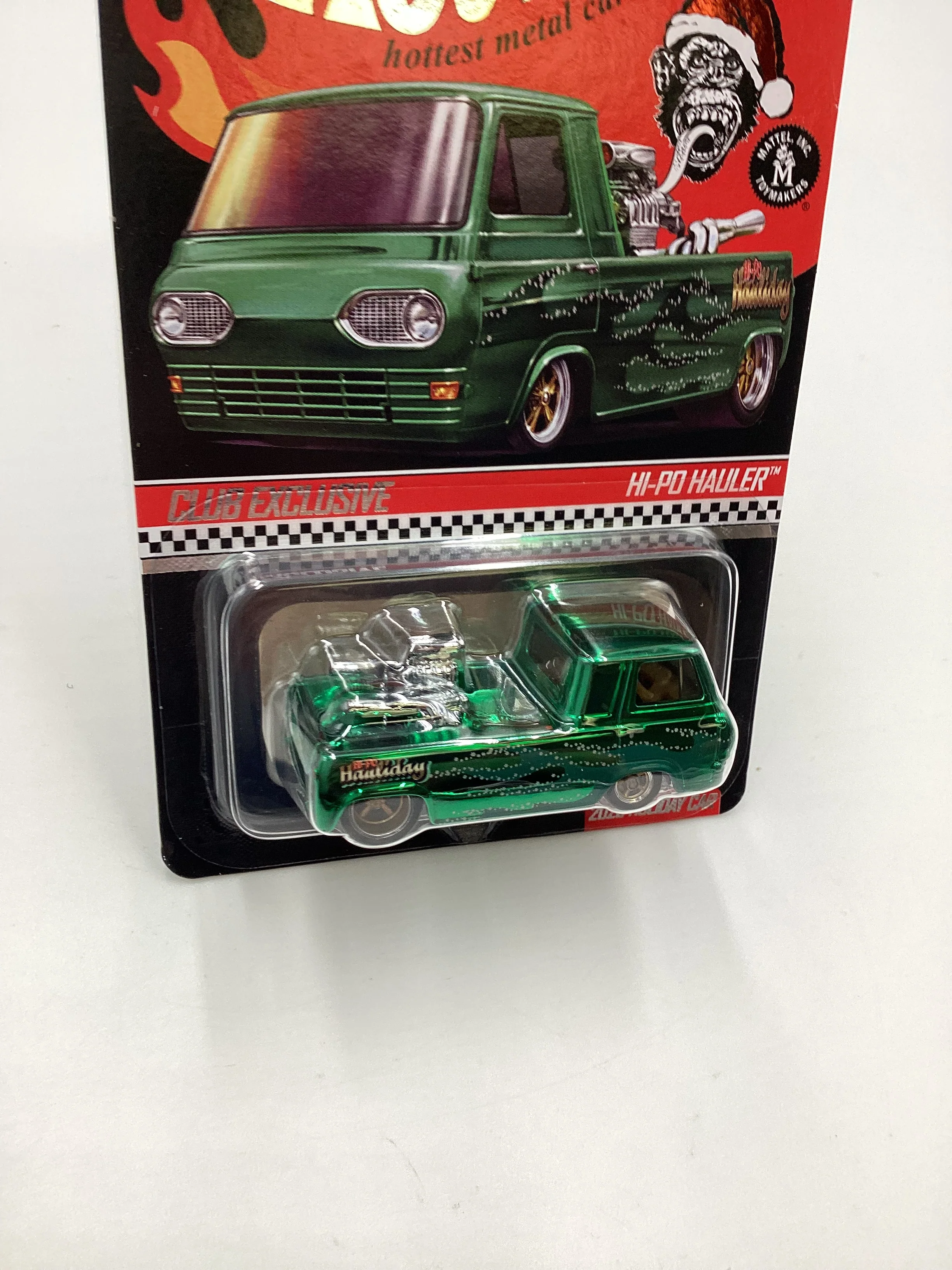 2020 Hot Wheels RLC Hi-Po Hauler Green Holiday Gas Monkey #04471/20000 with protector - Image 5