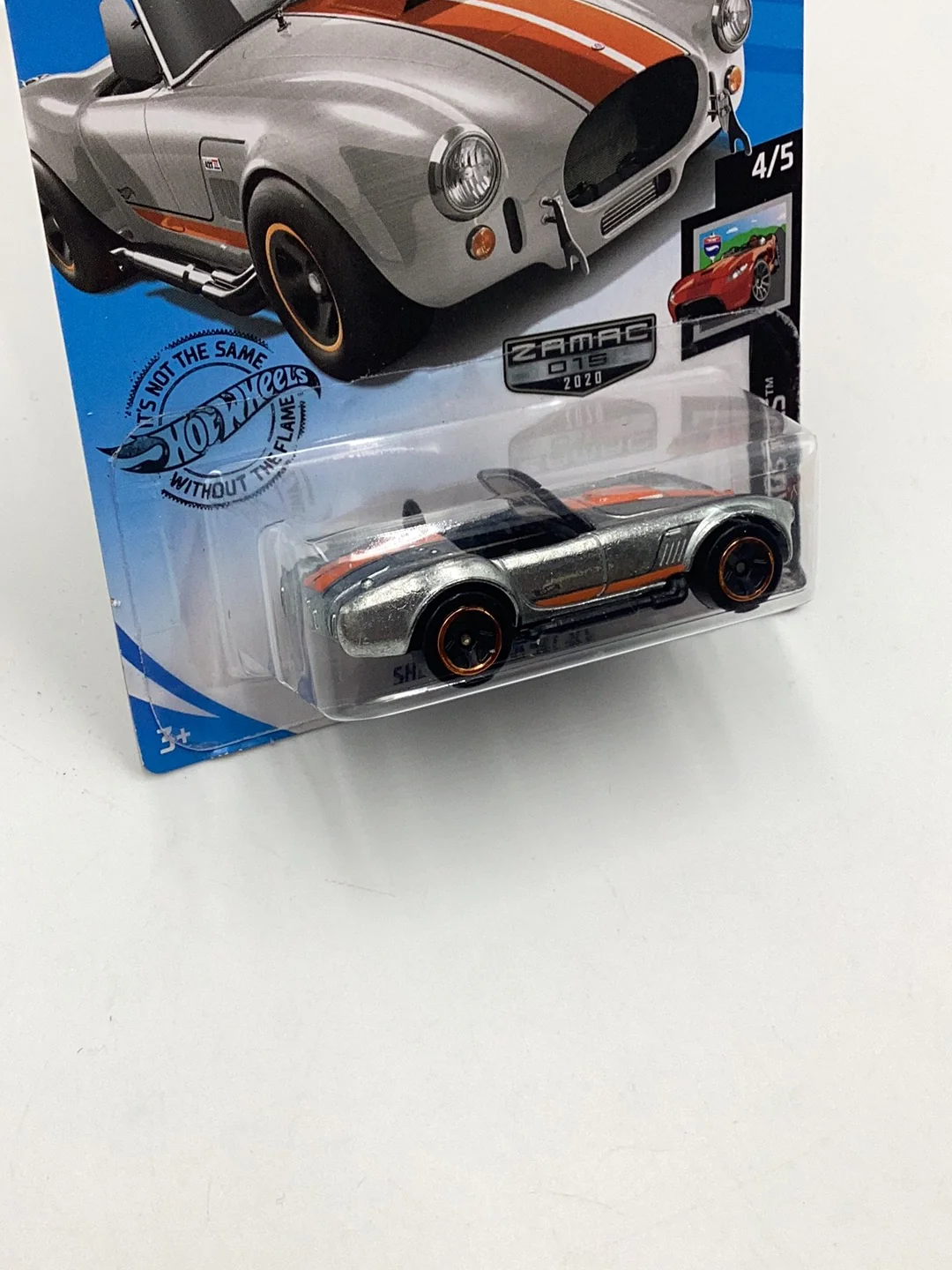 2020 Hot Wheels #191 Shelby Cobra 427 S/C Walmart Exclusive Zamac #15 144E - Image 4