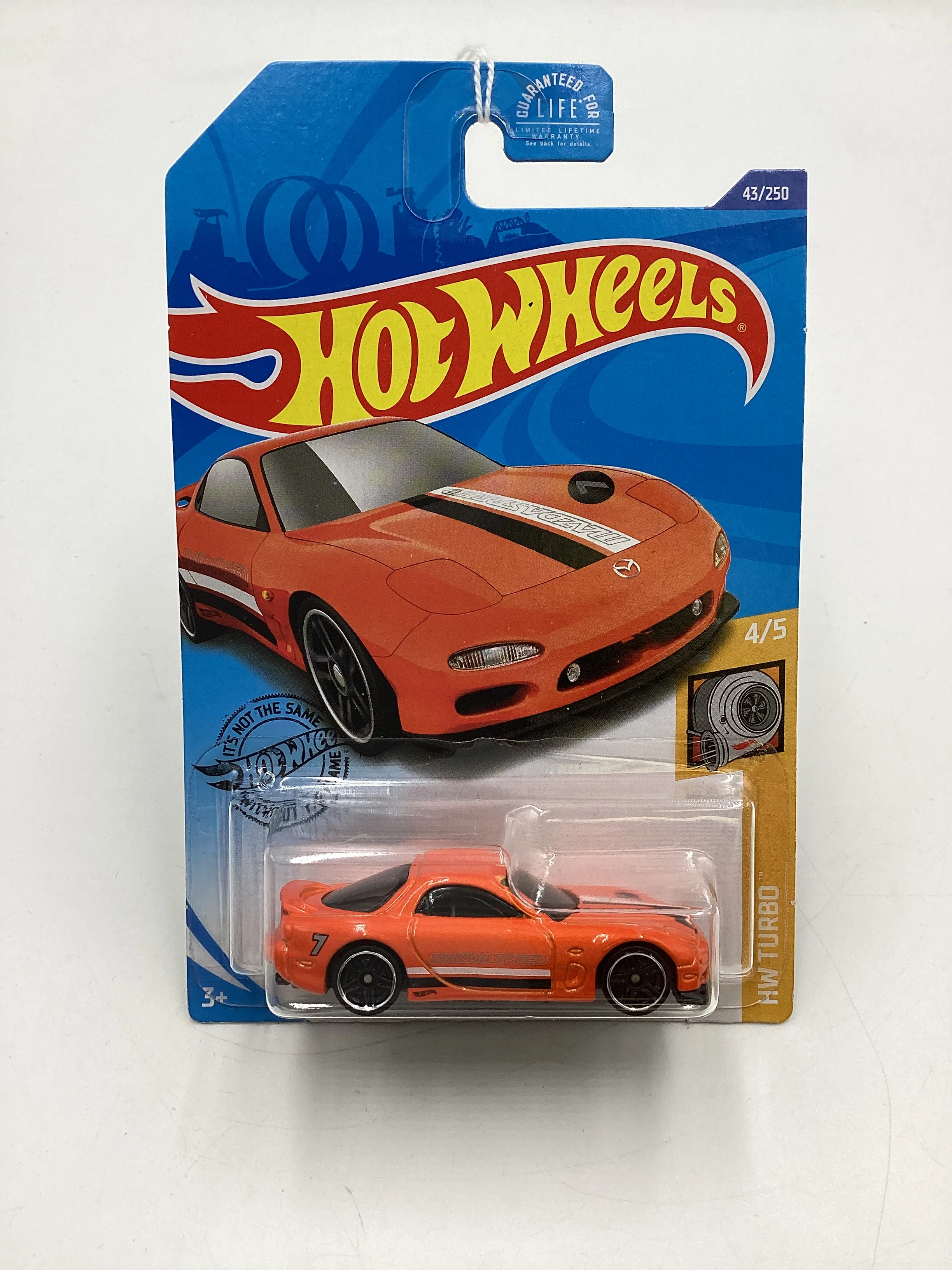 2020 Hot wheels Turbo #43 95 Mazda RX-7 Orange 87F
