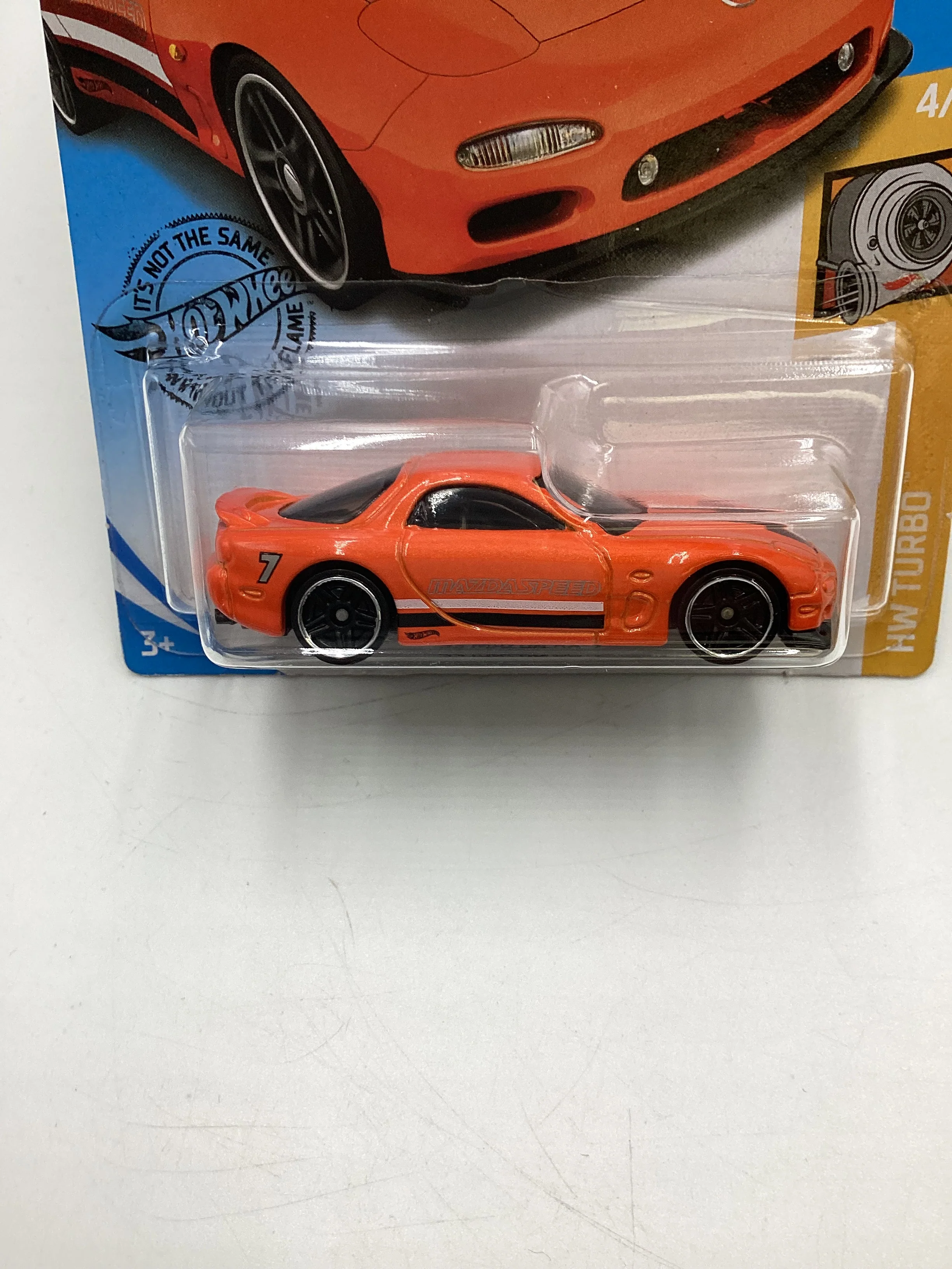 2020 Hot wheels Turbo #43 95 Mazda RX-7 Orange 87F - Image 2