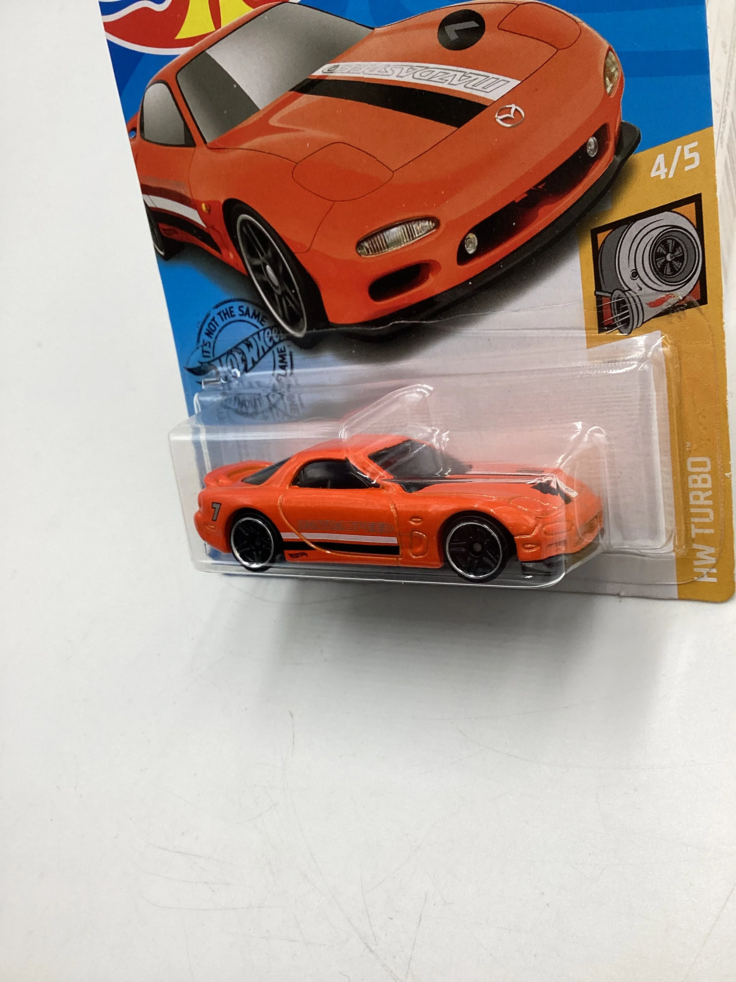 2020 Hot wheels Turbo #43 95 Mazda RX-7 Orange 87F - Image 3