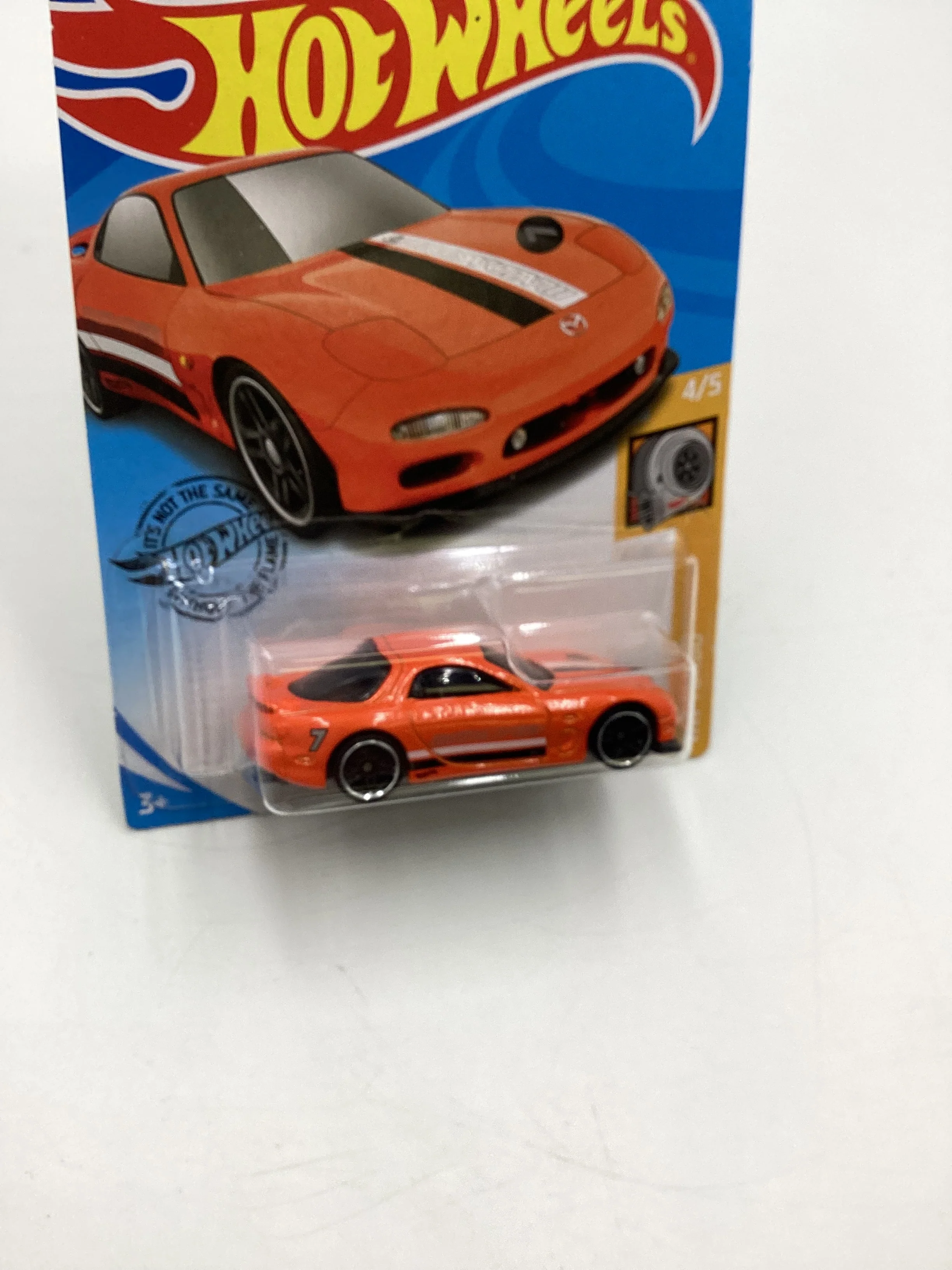 2020 Hot wheels Turbo #43 95 Mazda RX-7 Orange 87F - Image 4