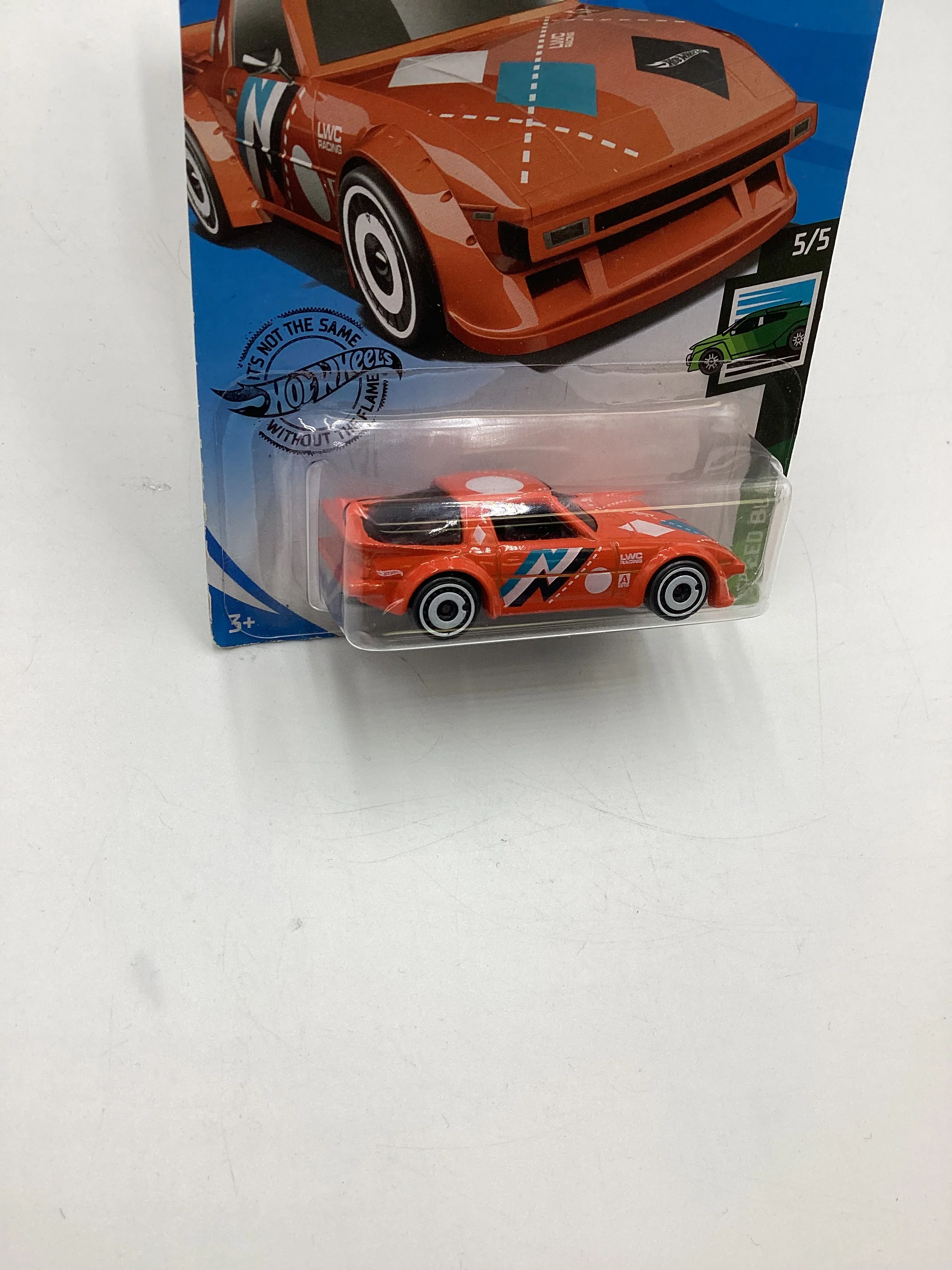 2020 Hot wheels Speed Blur #130 Mazda RX-7 Orange RX7 86E - Image 4