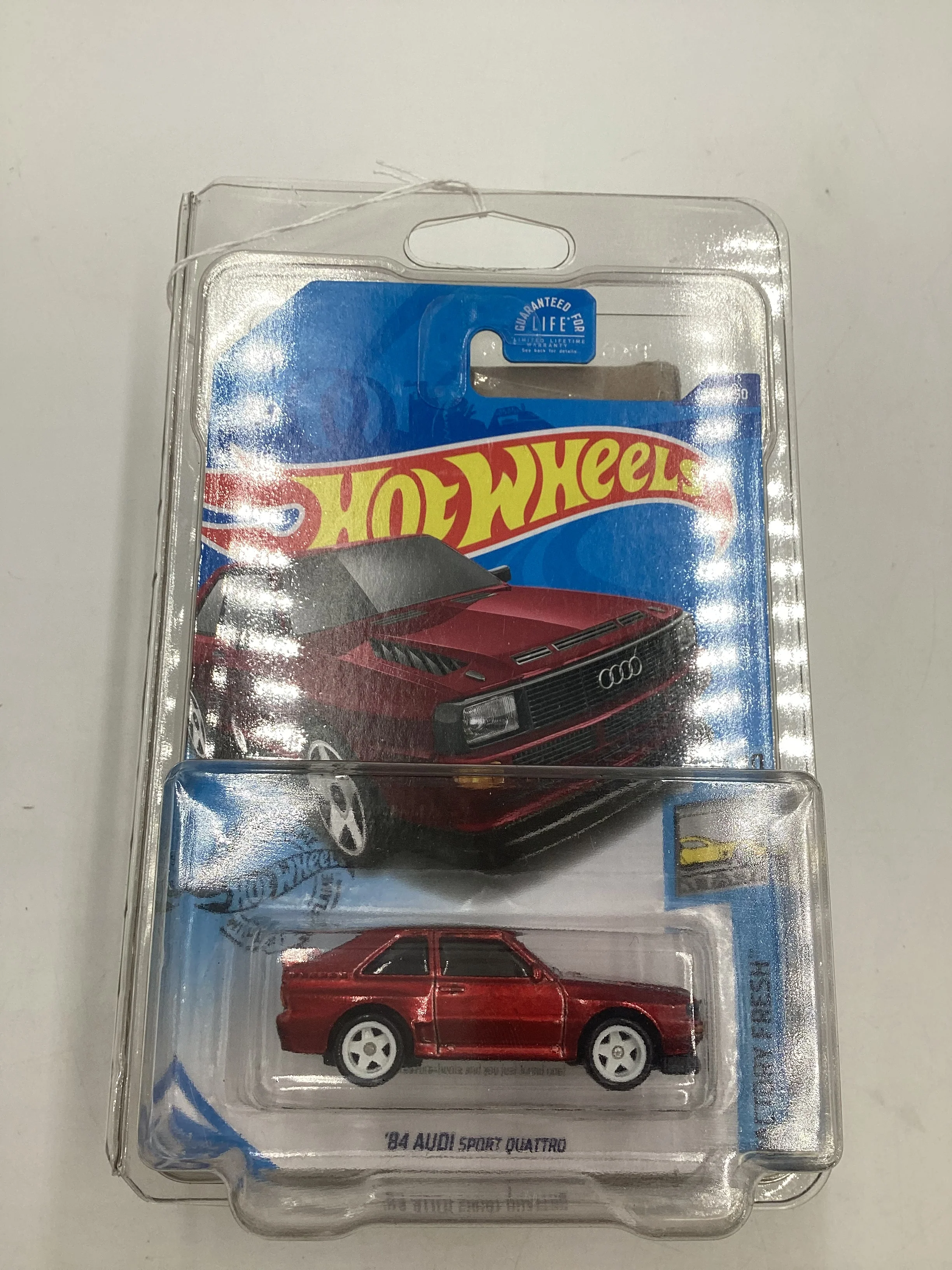 2020 Hot wheels Super treasure hunt #145 84 Audi Sport Quattro Red W/ Protector - Image 8