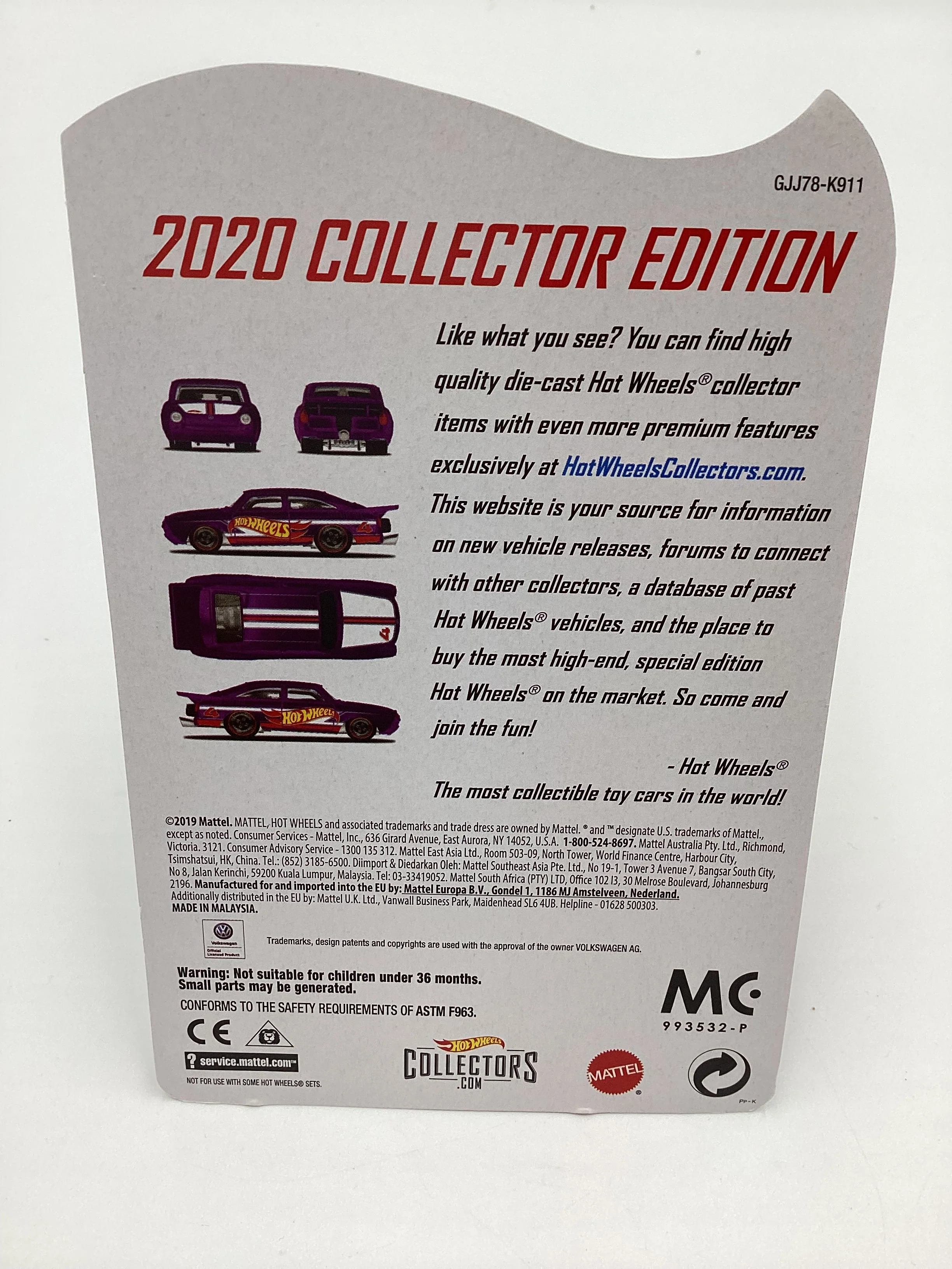 2020 Hot wheels Target Mail In #4 65 Volkswagen Fastback Purple W/protector - Image 6