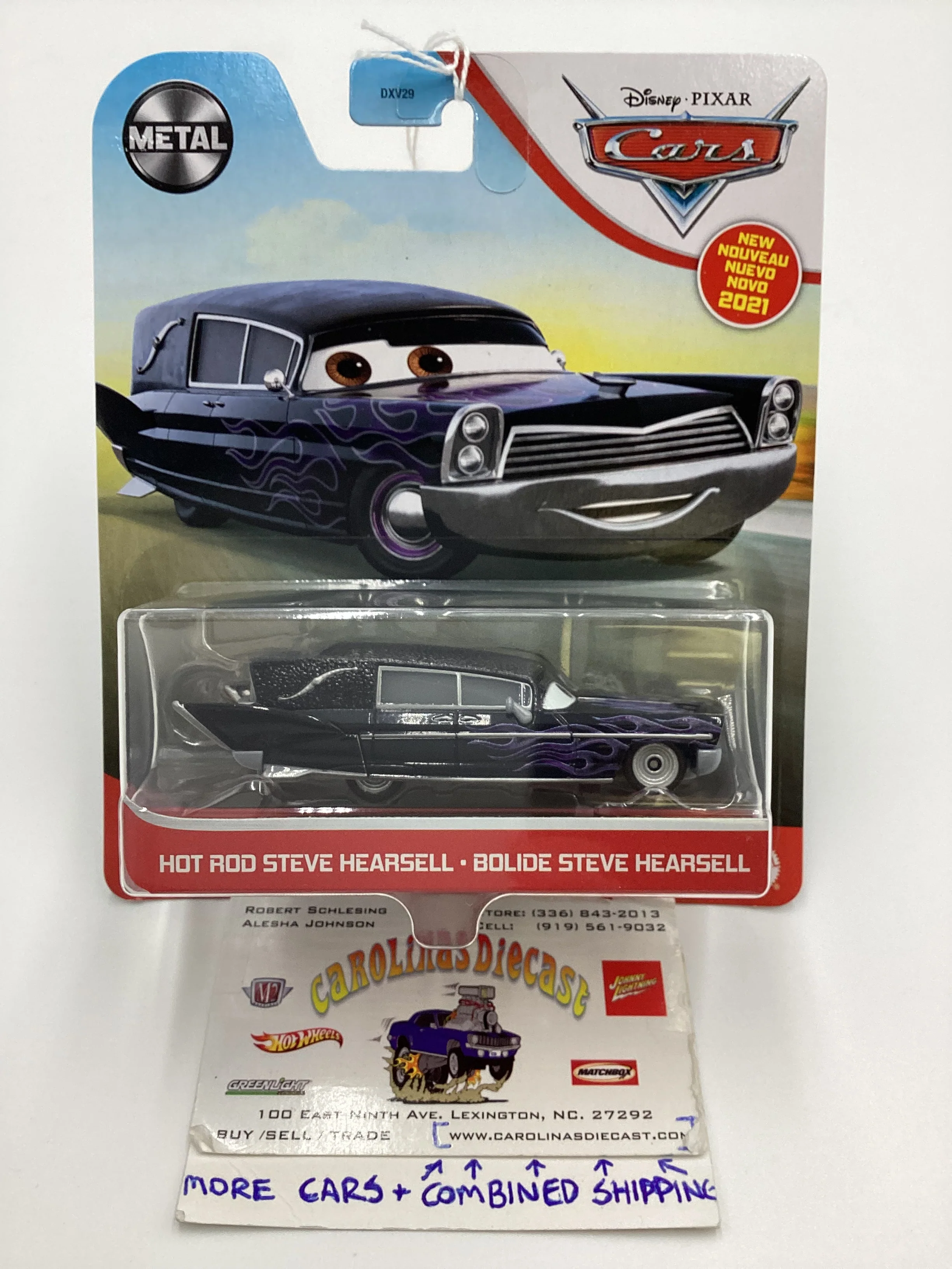 2021 Disney Pixar Cars Hot Rod Steve Hearsell Black 138B