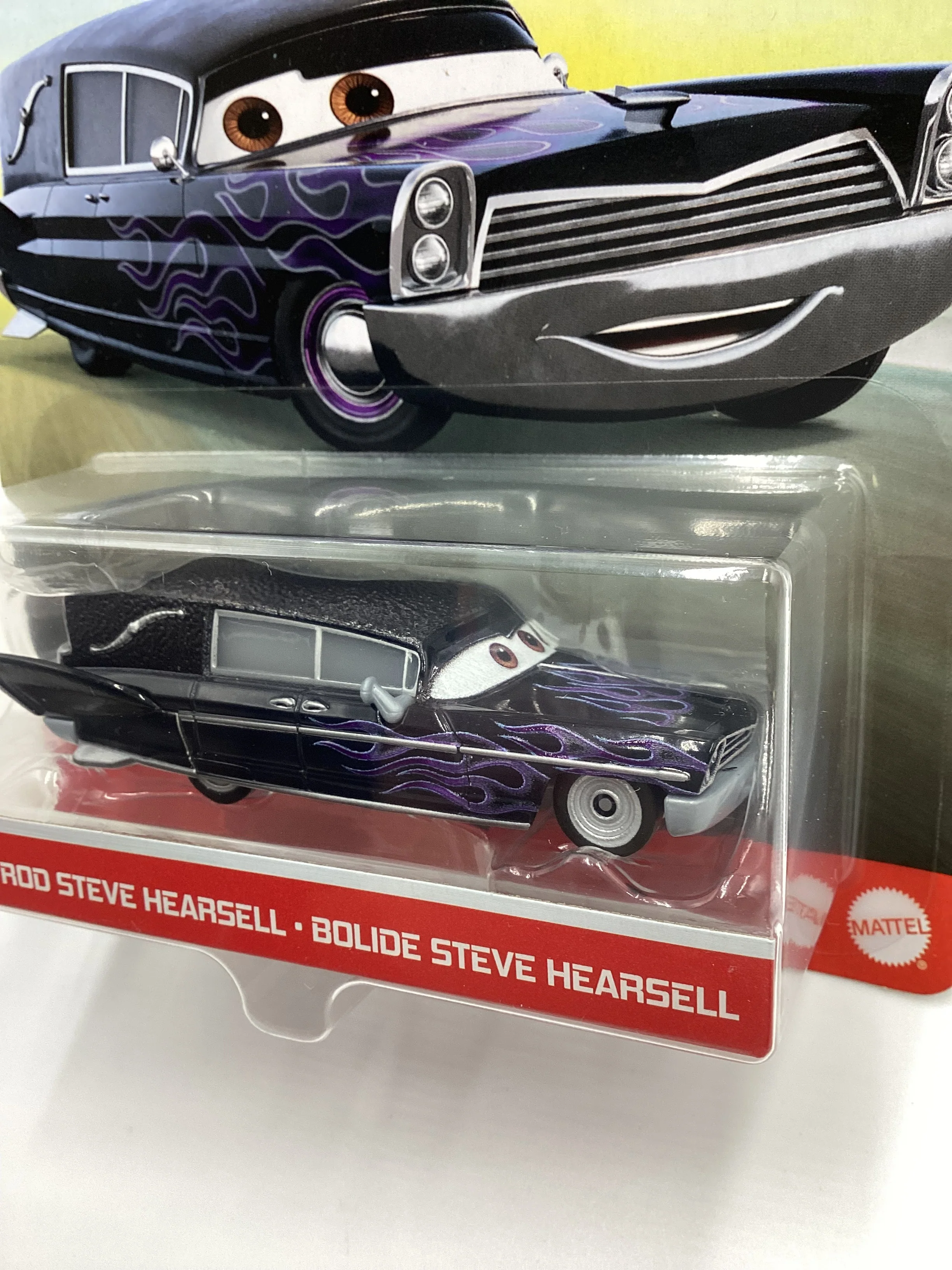 2021 Disney Pixar Cars Hot Rod Steve Hearsell Black 138B - Image 4