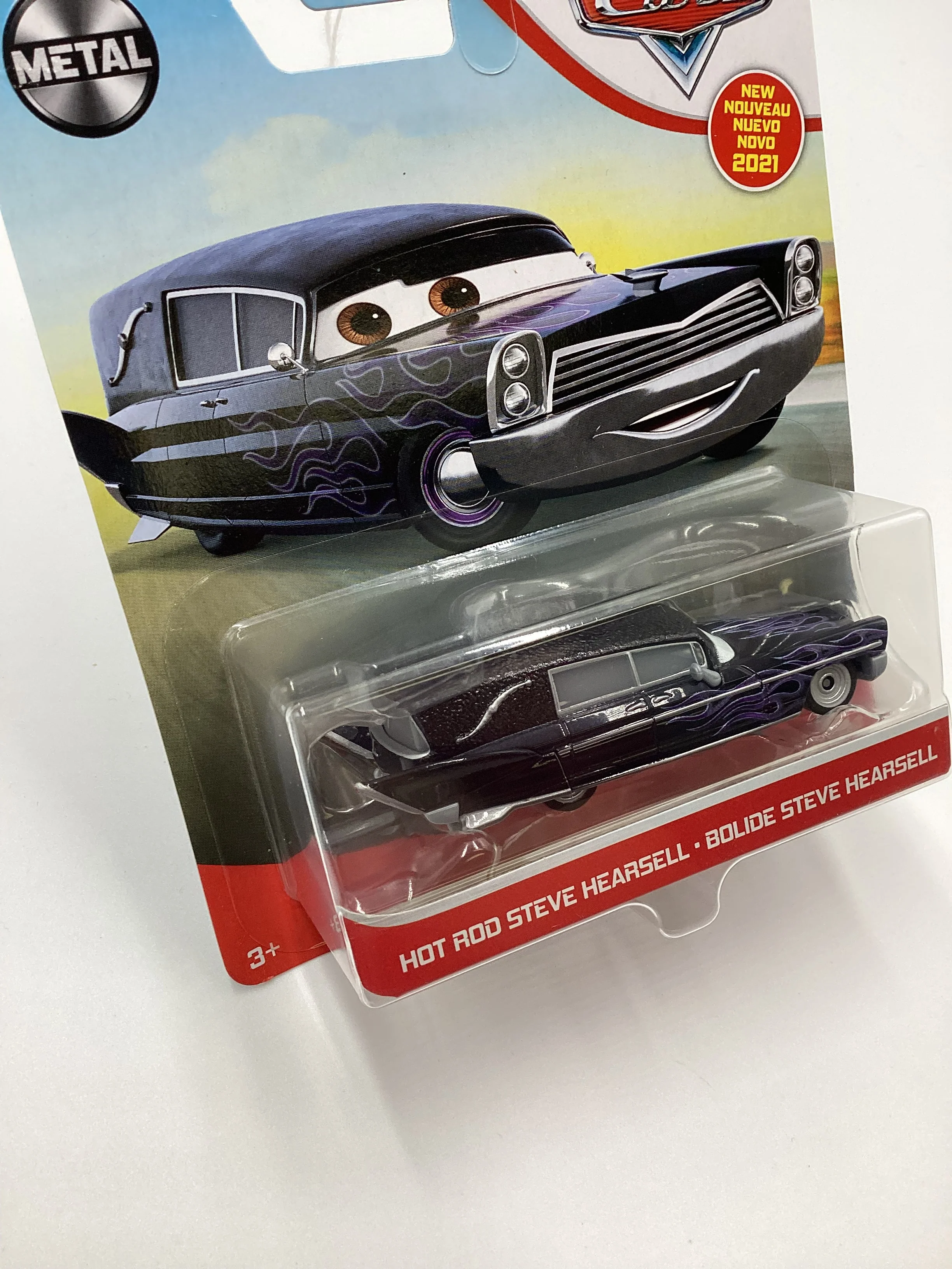 2021 Disney Pixar Cars Hot Rod Steve Hearsell Black 138B - Image 5