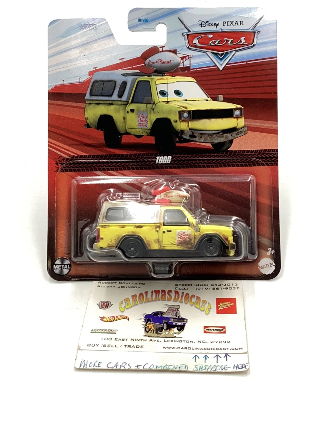2021 Disney Pixar Cars Todd Pizza Planet 141G