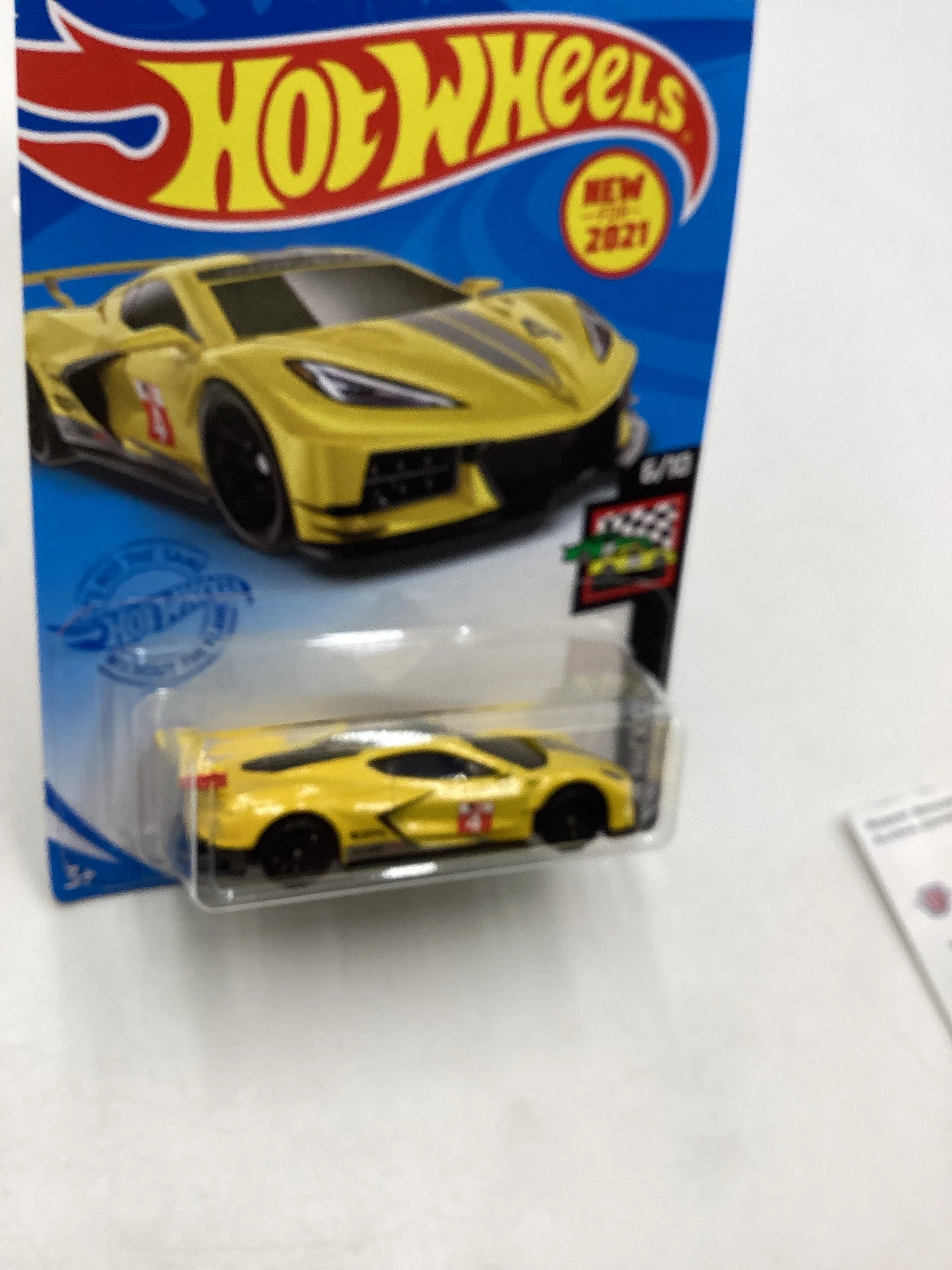 2021 Hot Wheels #105 Corvette C8.R Yellow 12H - Image 5